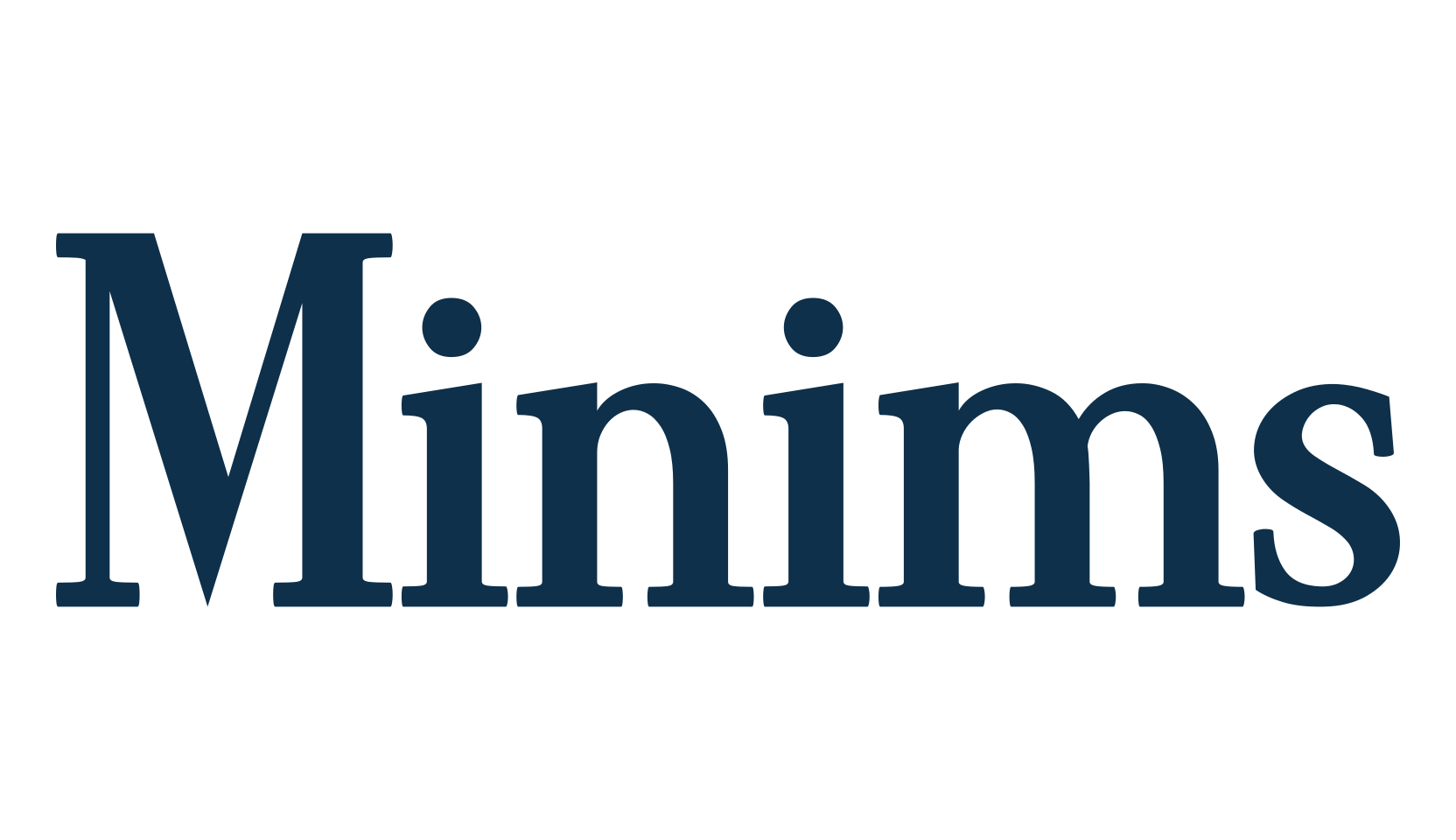 Minims, basic serif font preview