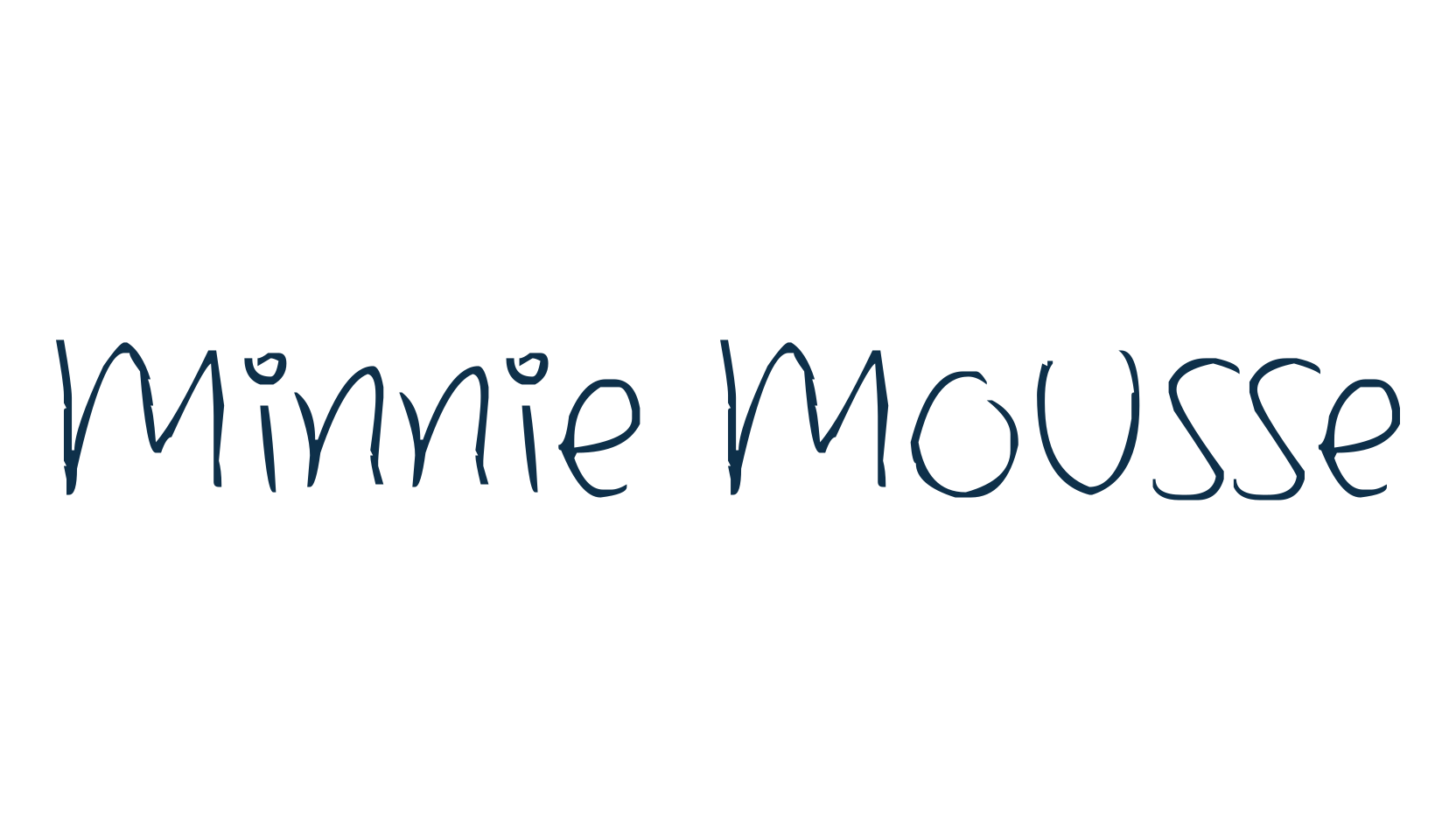 Minnie Mousse, handwriting font preview
