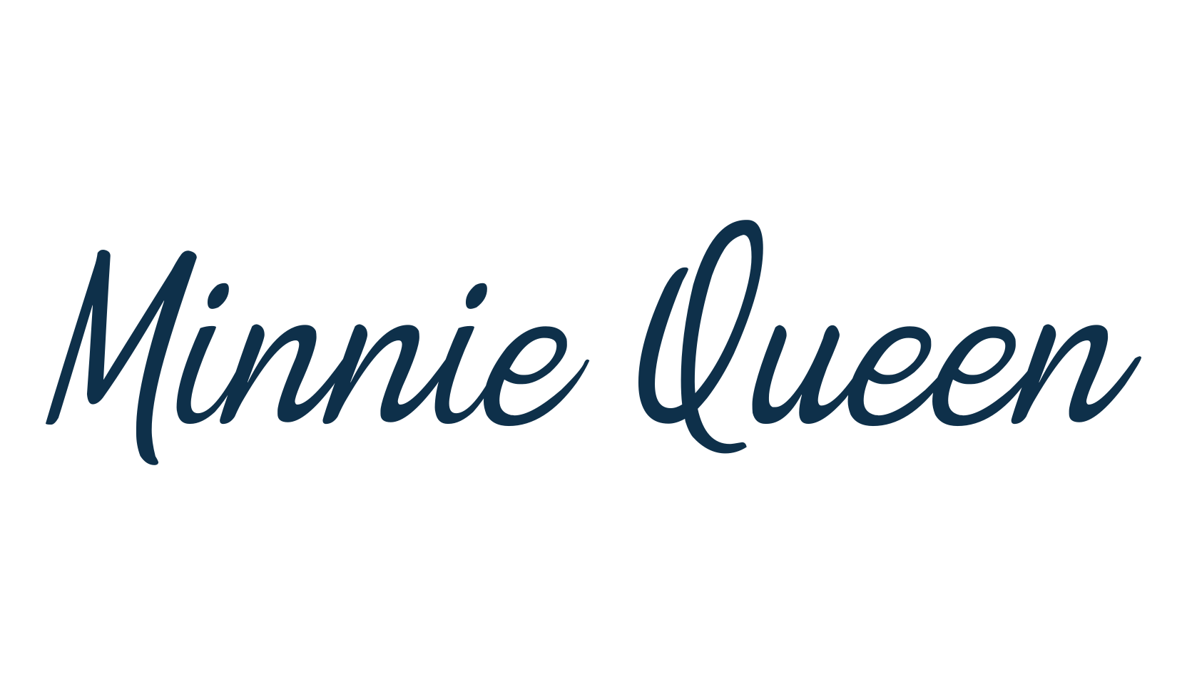 Minnie Queen, script calligraphy fancy decorative font preview
