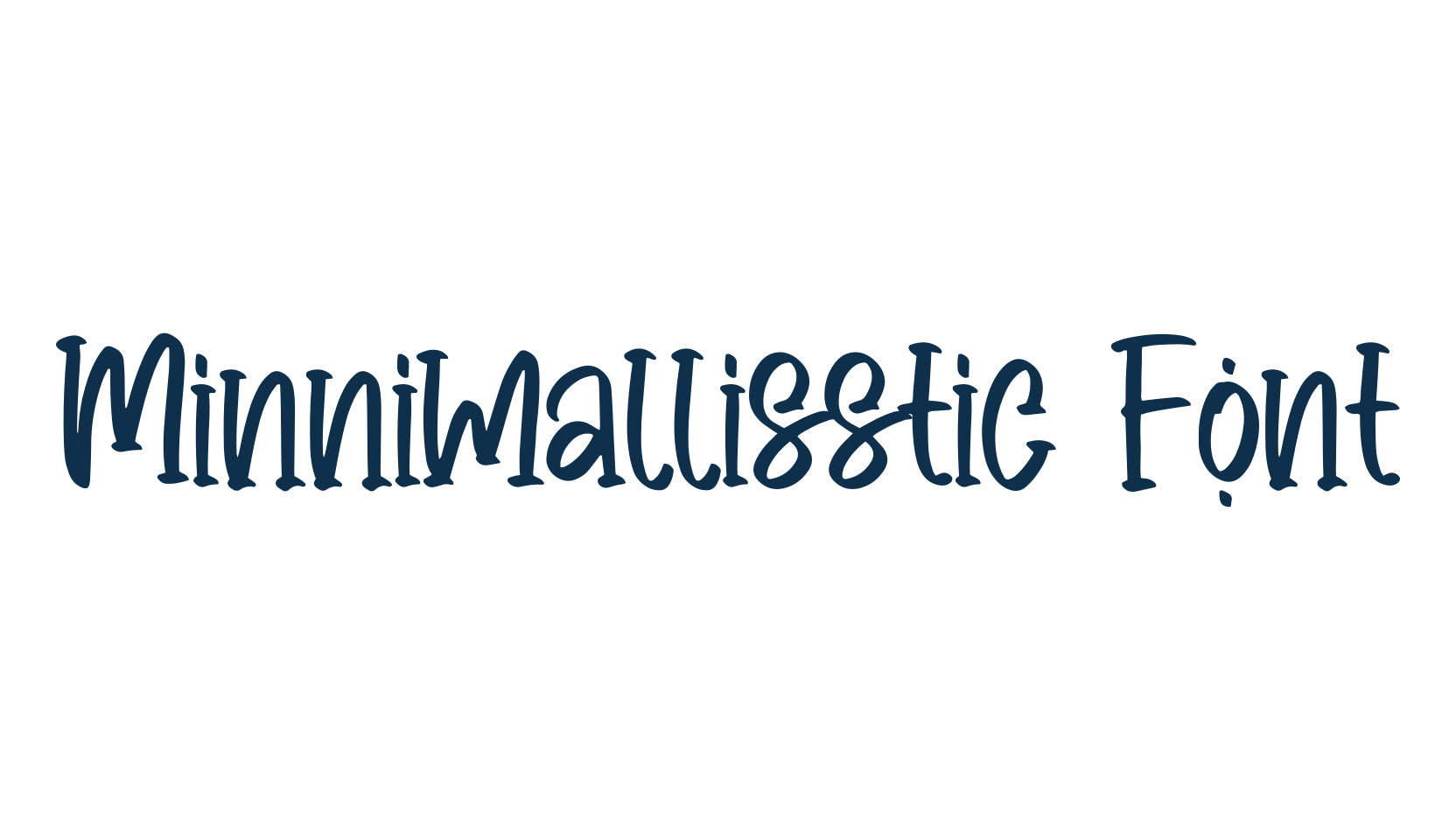 Minnimallisstic Font, fancy cartoon decorative font preview
