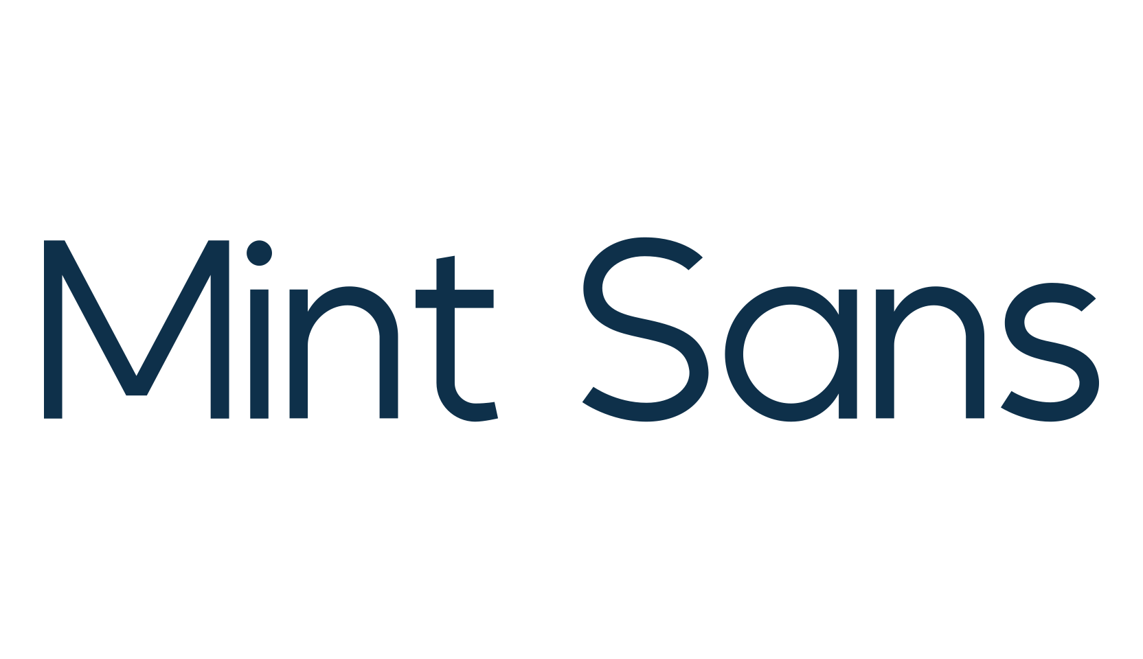 Mint Sans, sans serif font preview