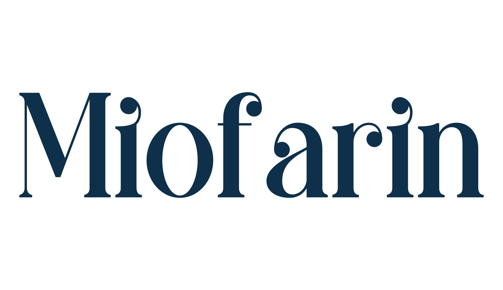 Miofarin, basic serif font preview