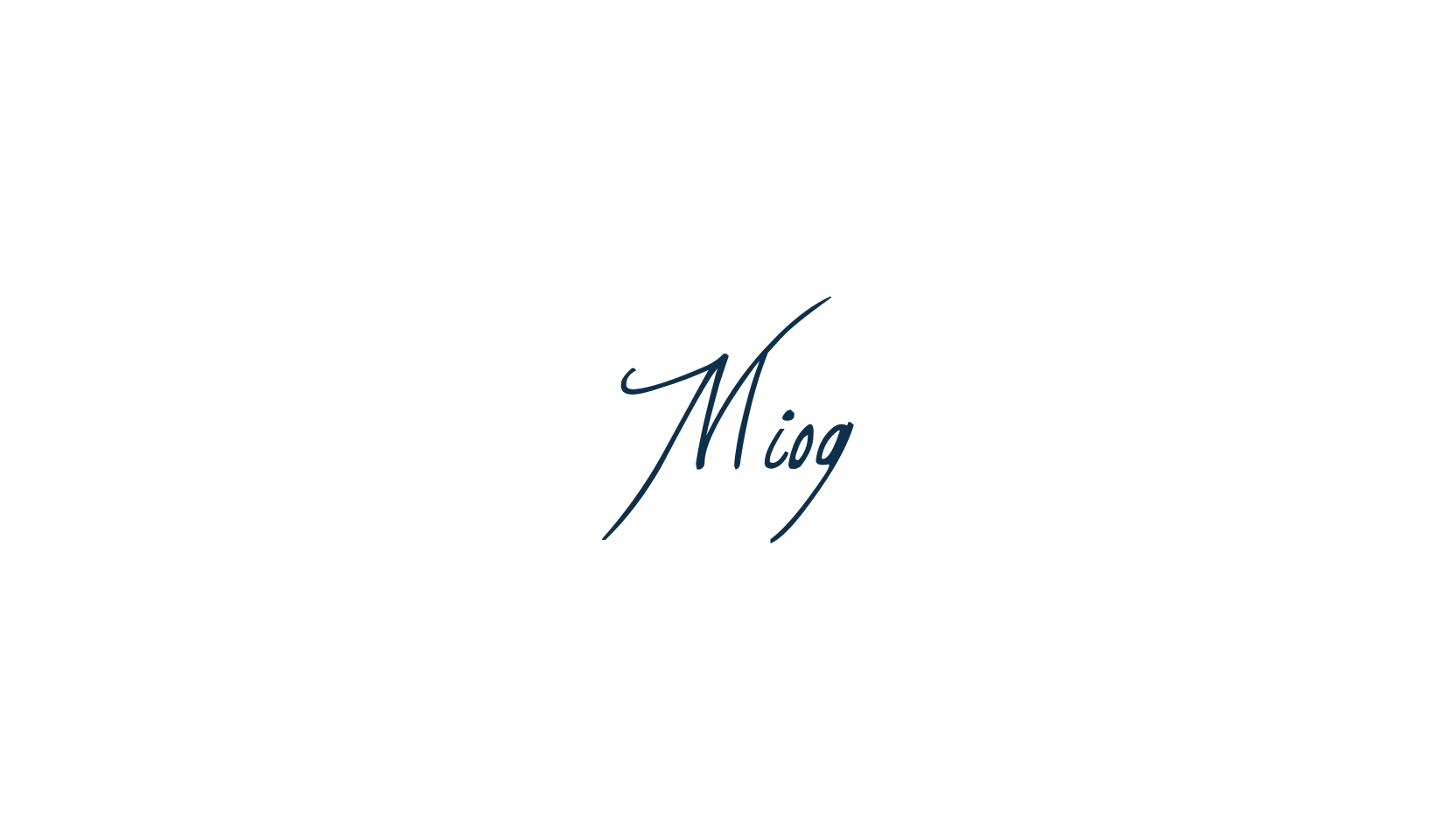 Miog, script handwritten fancy decorative calligraphy font preview