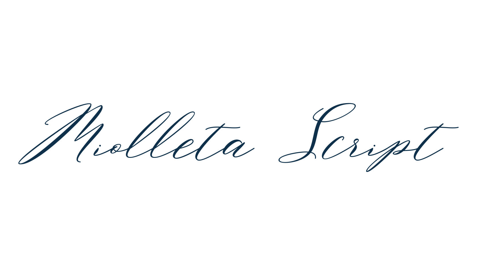 Miolleta Script, script calligraphy fancy decorative font preview