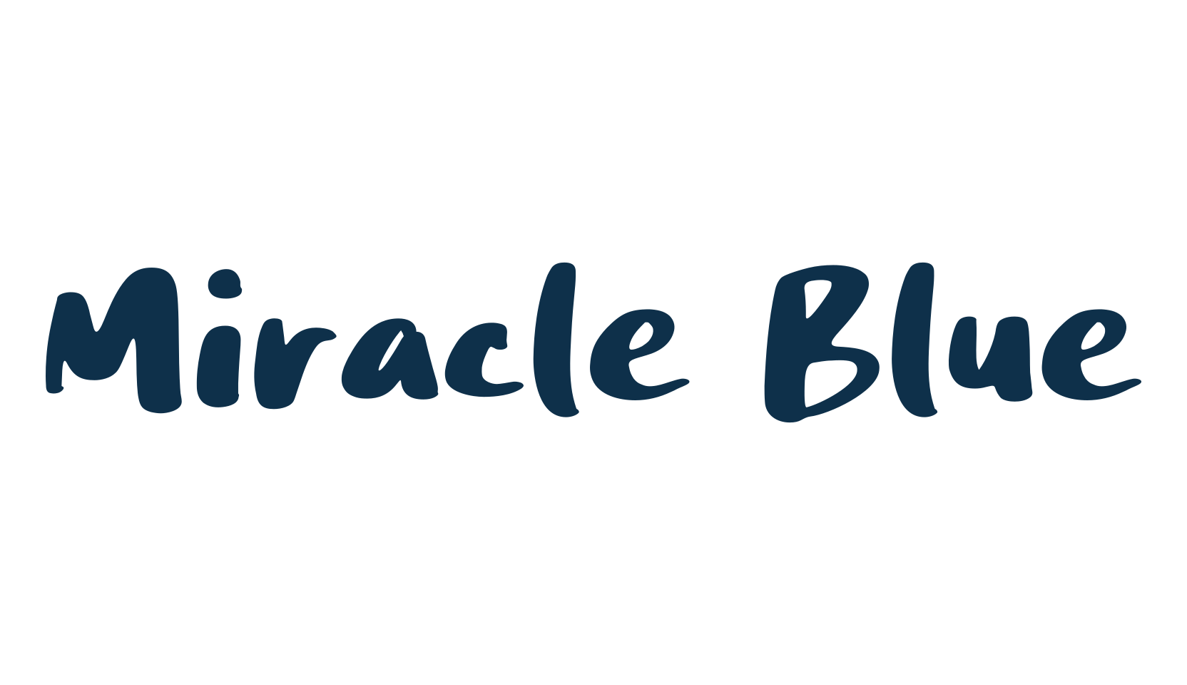 Miracle Blue, handwriting font preview