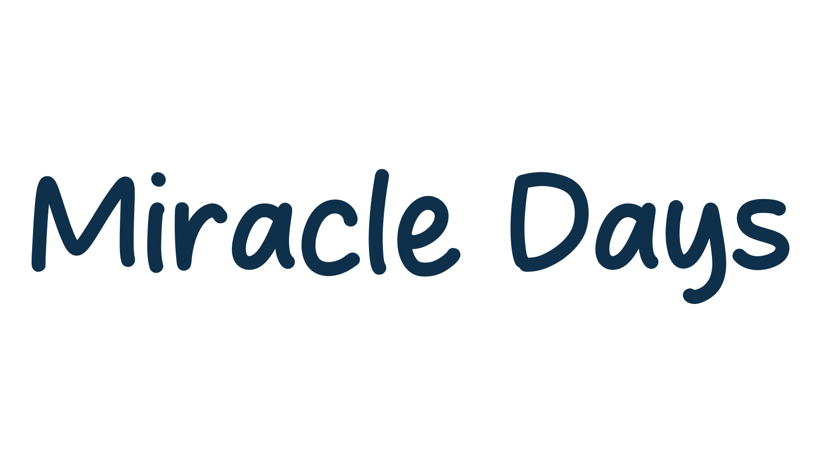 Miracle Days, handwriting font preview