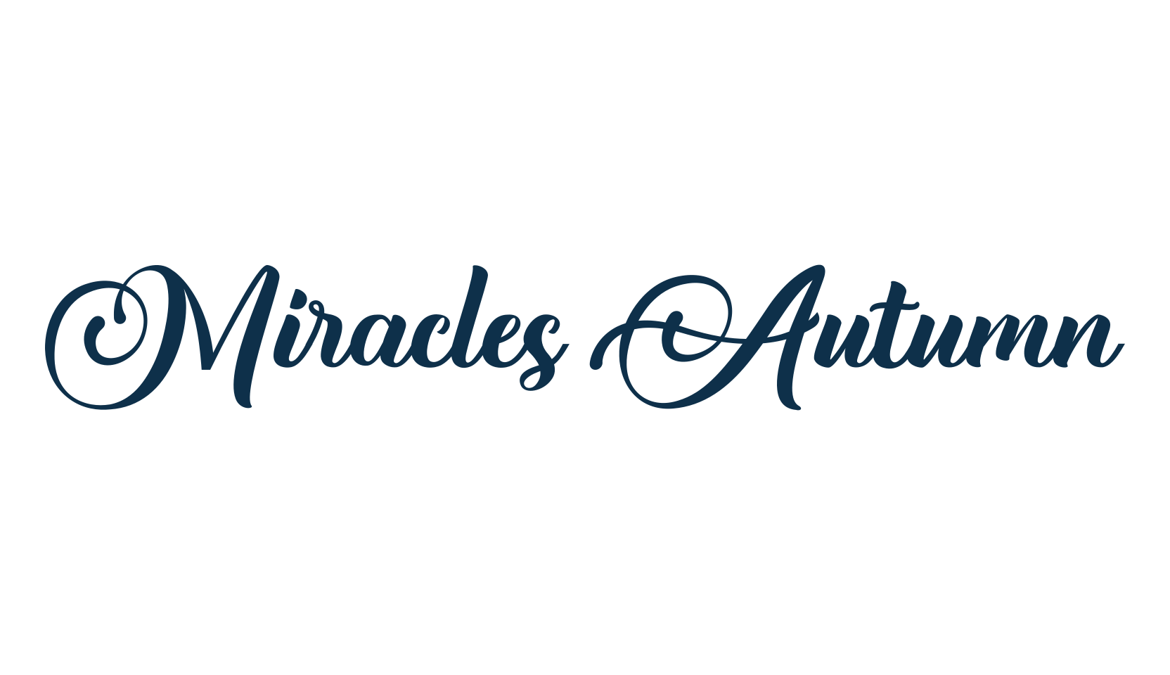 Miracles Autumn, calligraphy font preview