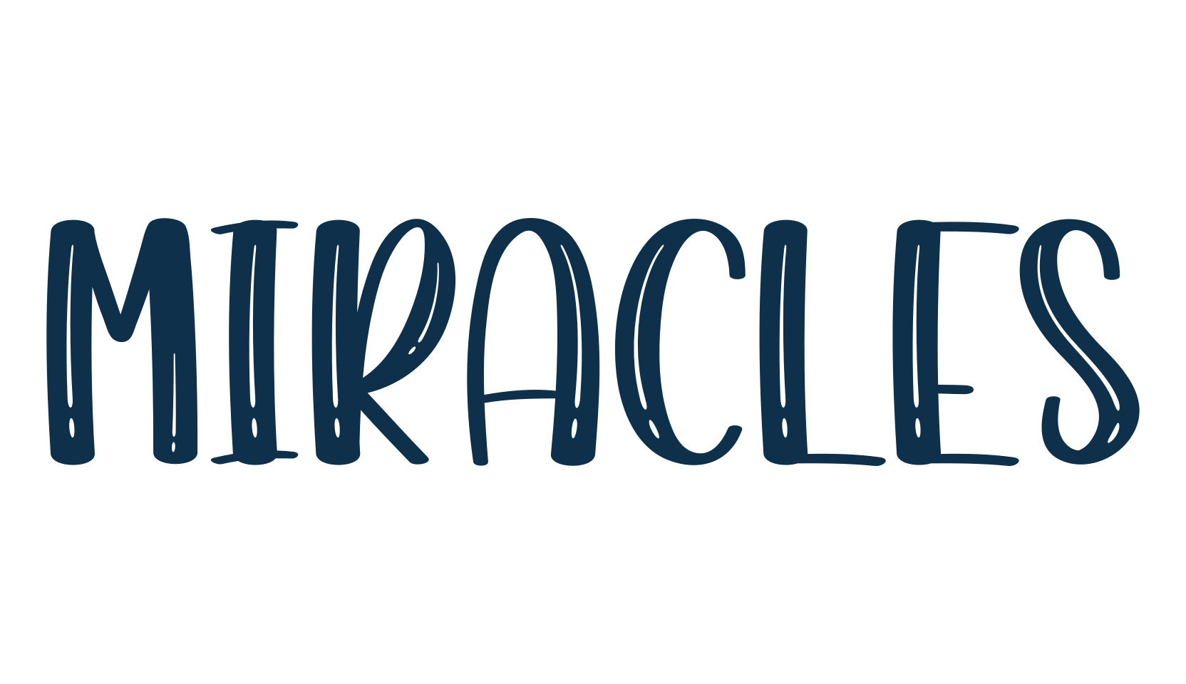 Miracles, various font preview