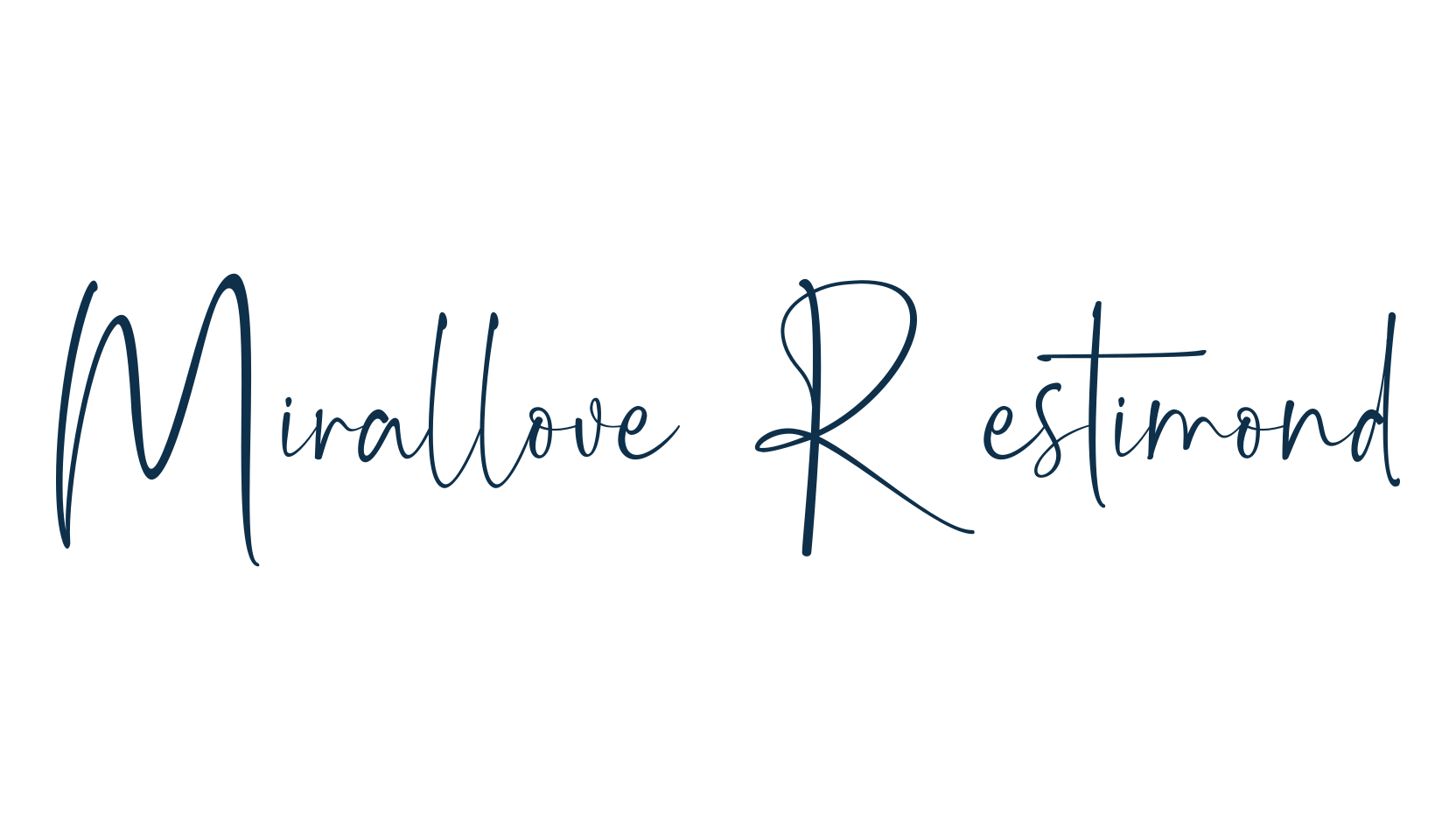 Mirallove Restimond, handwriting font preview