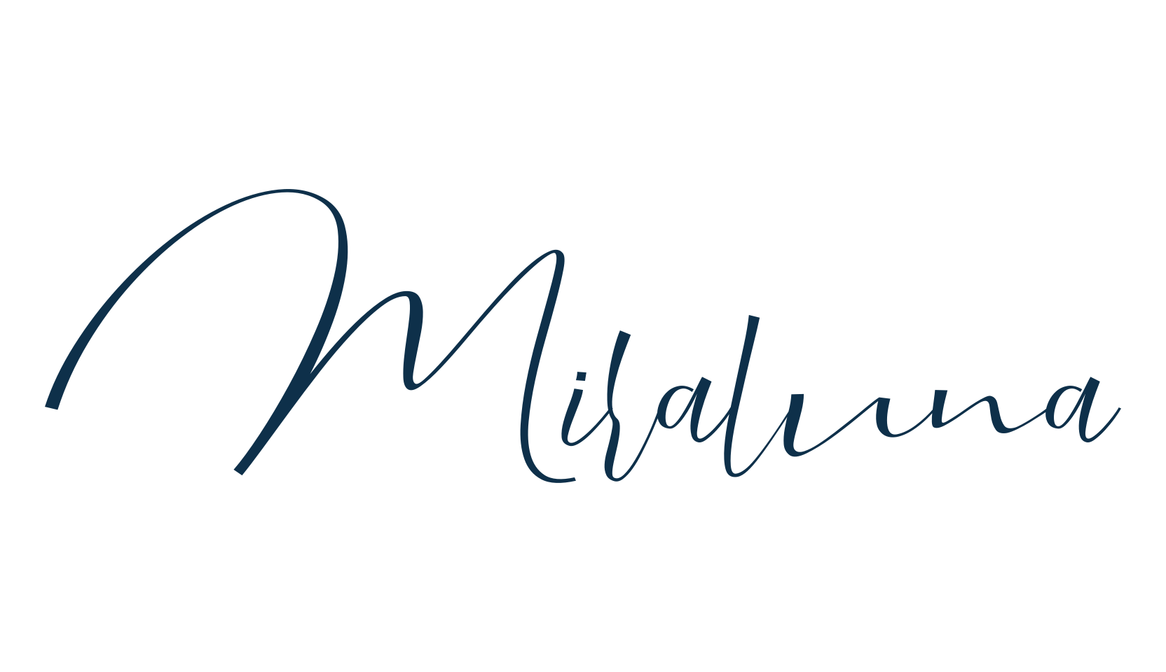 Miraluna, calligraphy font preview