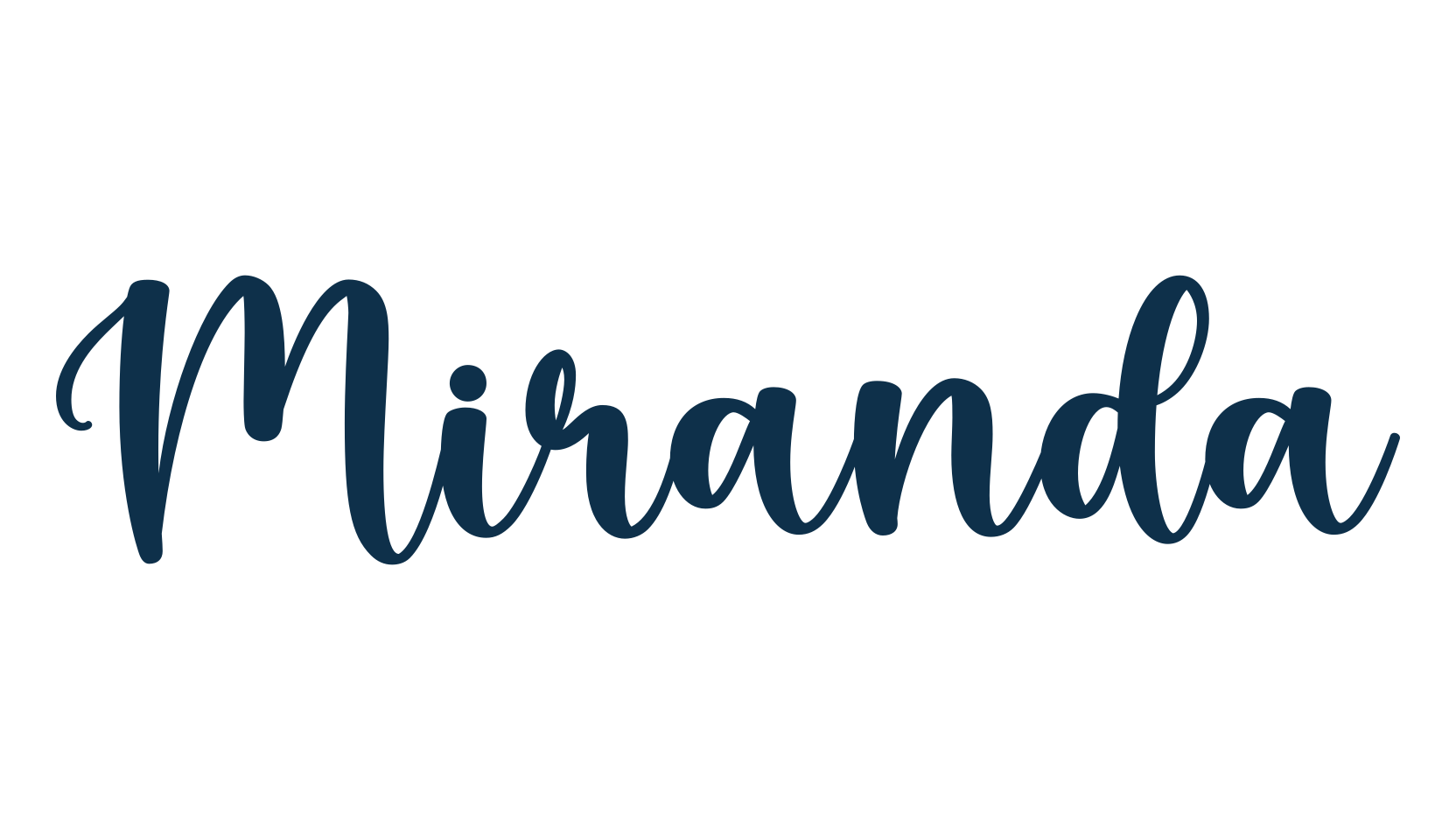 Miranda, calligraphy font preview