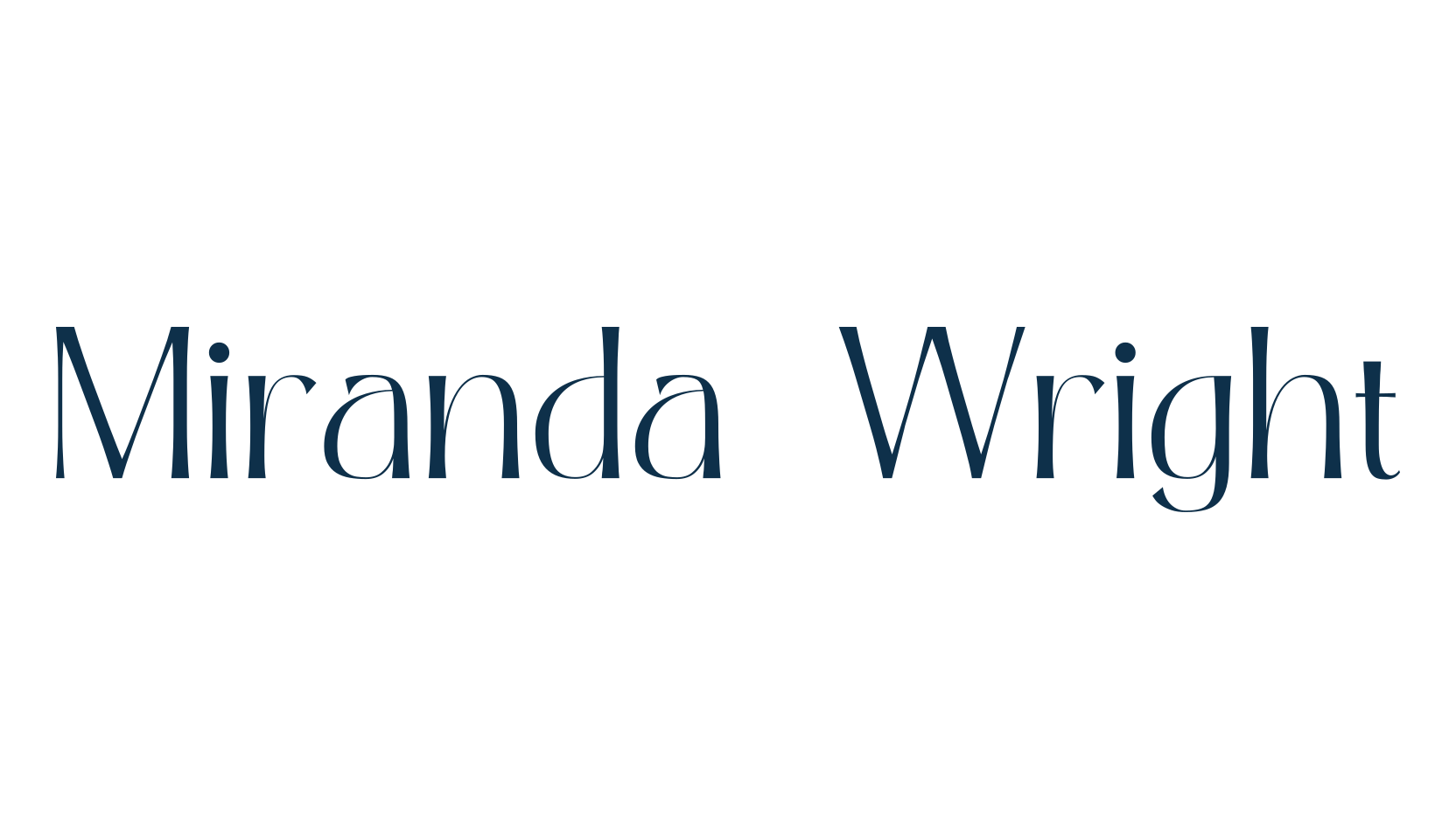 Miranda Wright, serif font preview