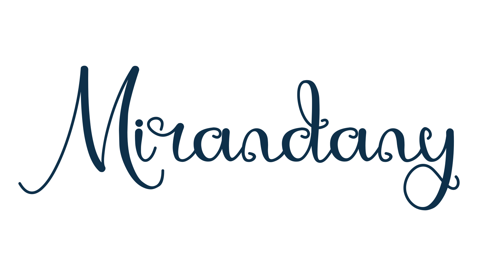 Mirandany, calligraphy font preview