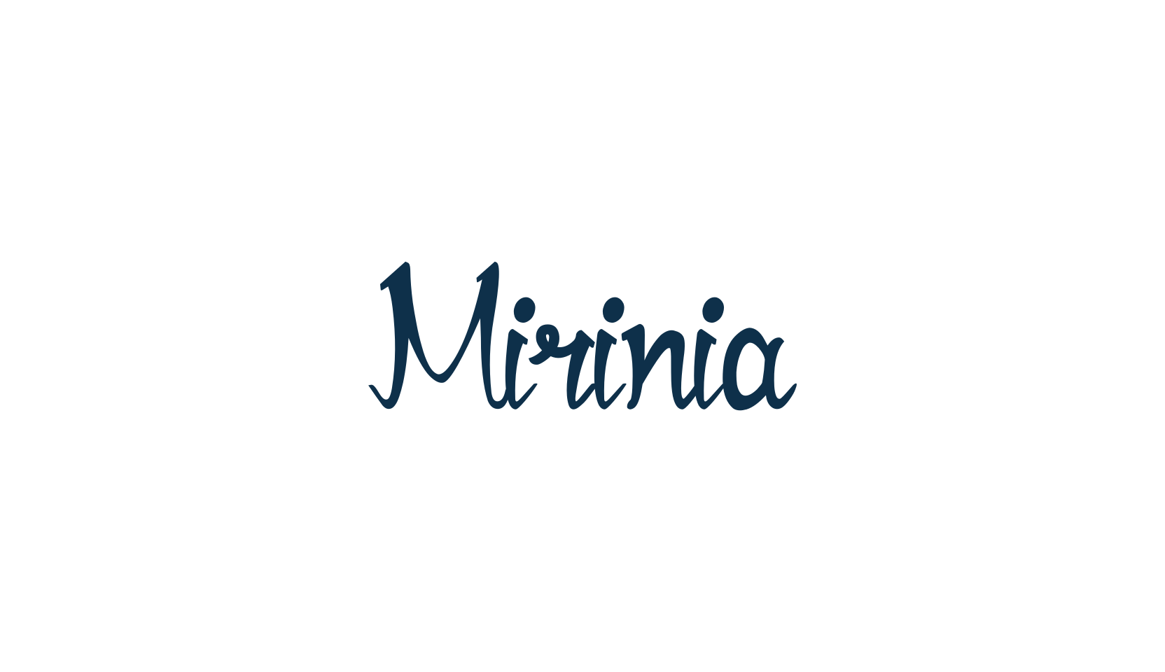 Mirinia, fancy decorative font preview