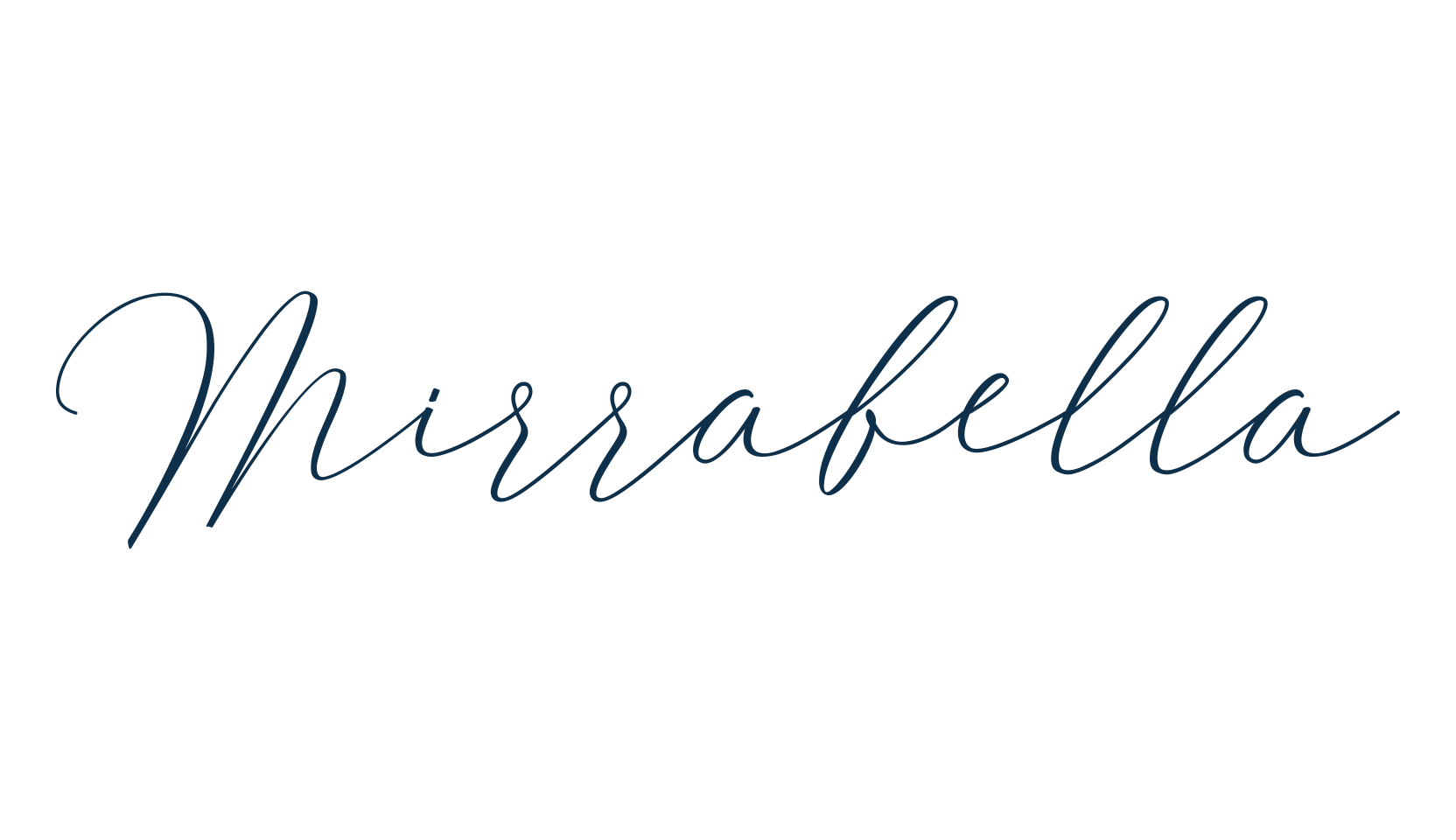 Mirrabella, calligraphy font preview