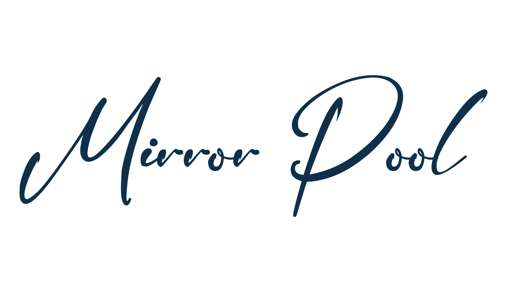 Mirror Pool, script handwritten fancy decorative calligraphy font preview