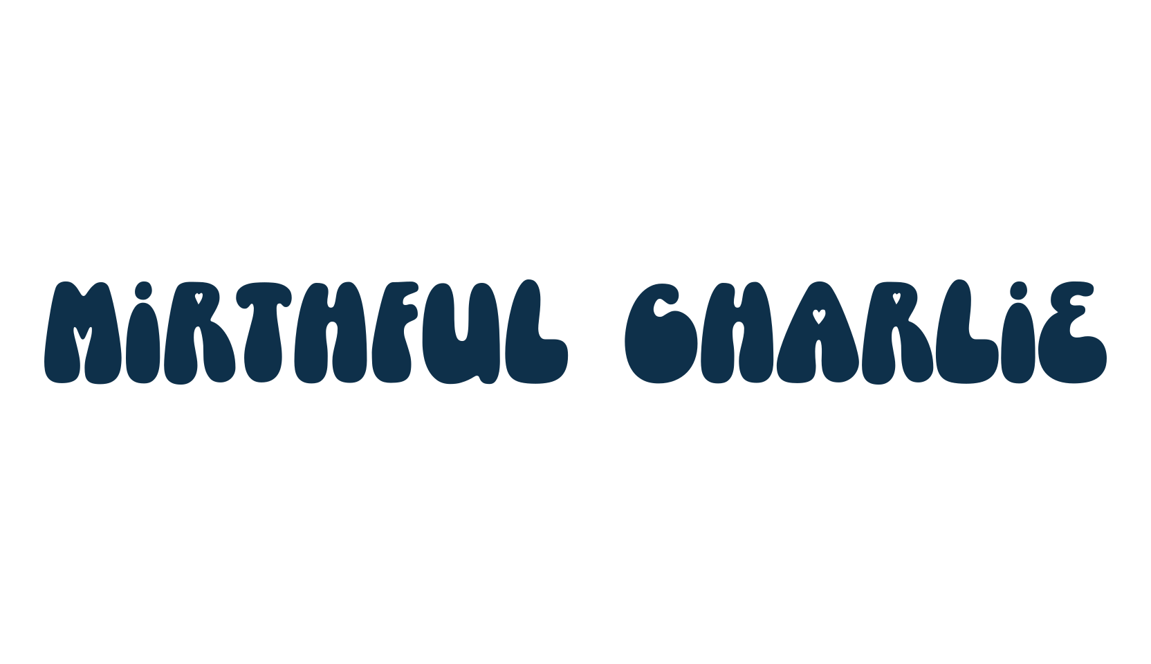 Mirthful Charlie, groovy font preview