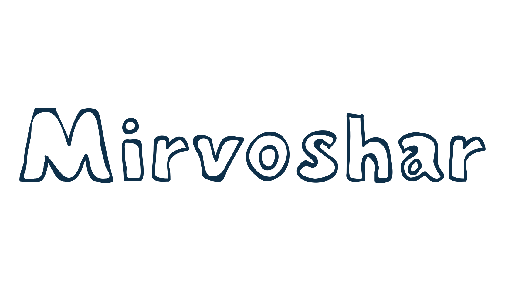 Mirvoshar, fancy cartoon decorative font preview