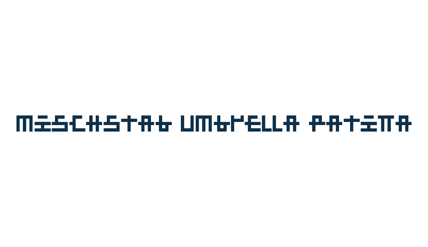 Mischstab Umbrella Patina, techno square sci-fi font preview