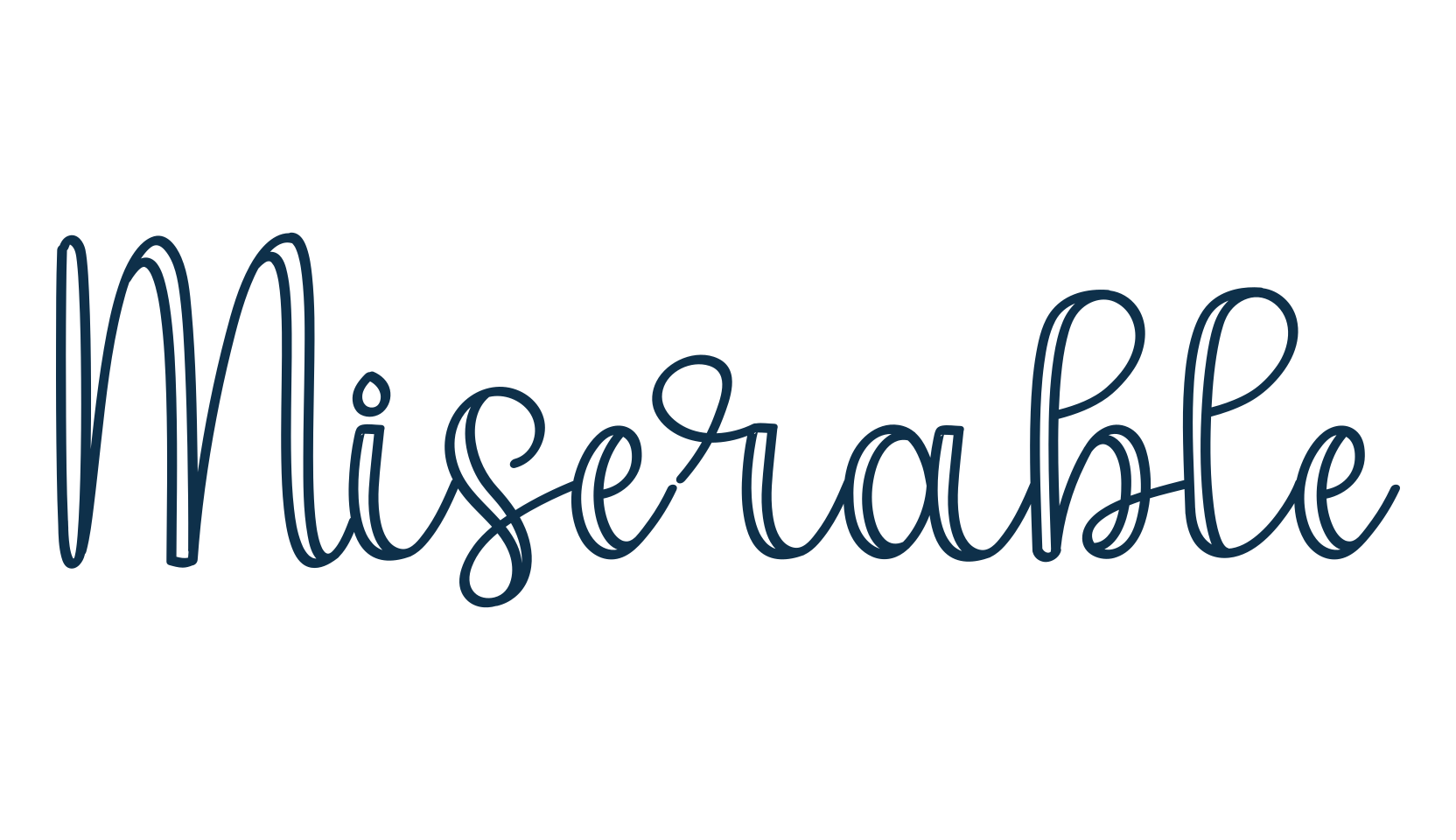 Miserable (miserable-2), fancy decorative font preview