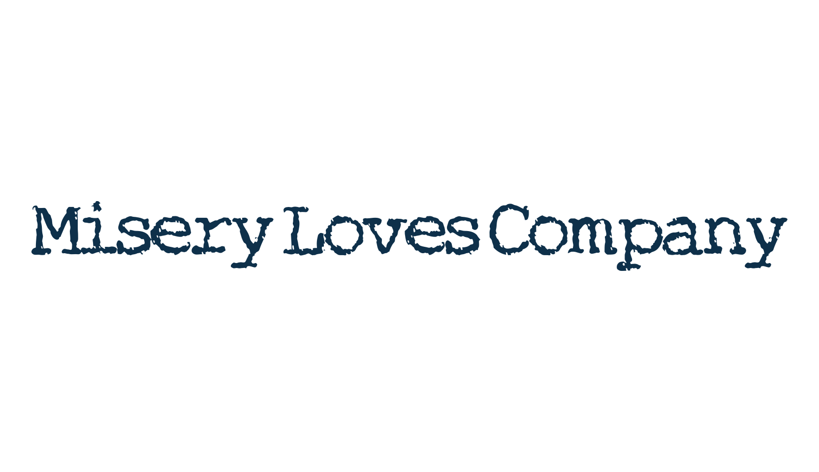 Misery Loves Company, fancy typewriter decorative font preview