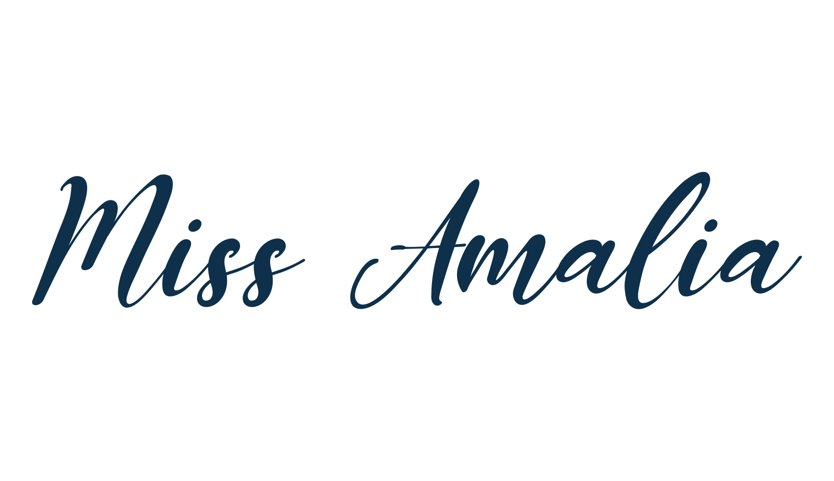 Miss Amalia, script calligraphy fancy decorative font preview