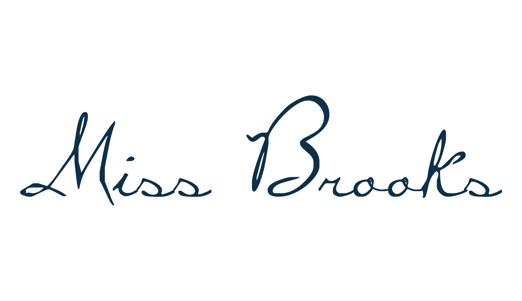 Miss Brooks, script calligraphy fancy decorative font preview