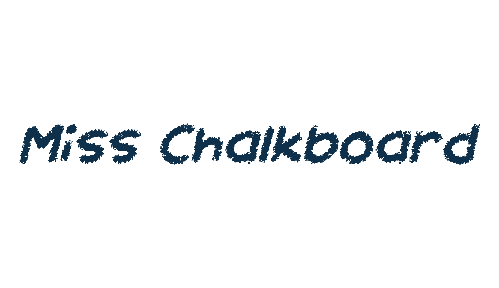 Miss Chalkboard, script trash fancy decorative calligraphy font preview