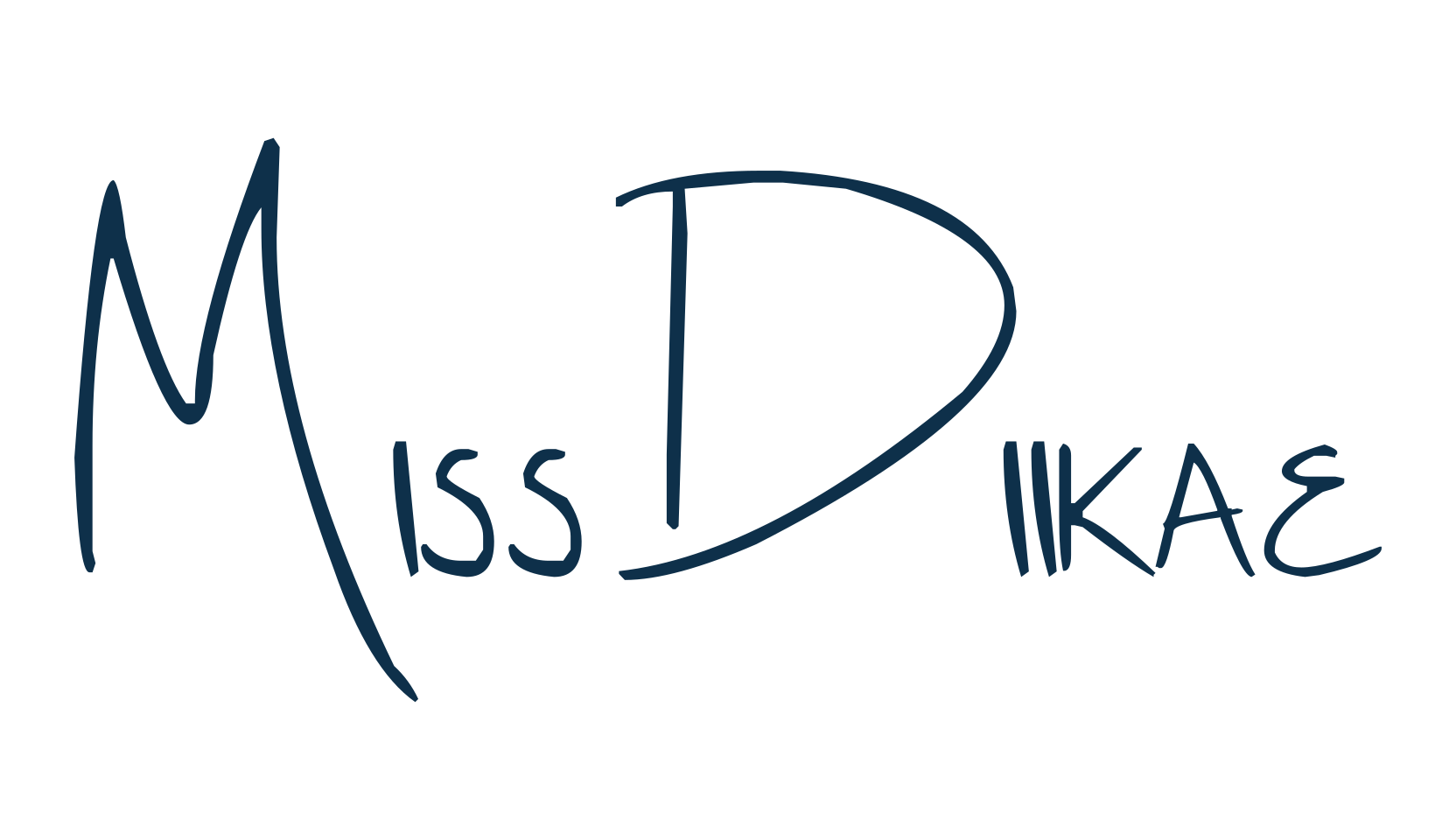 Miss Diikae, script handwritten fancy decorative calligraphy font preview