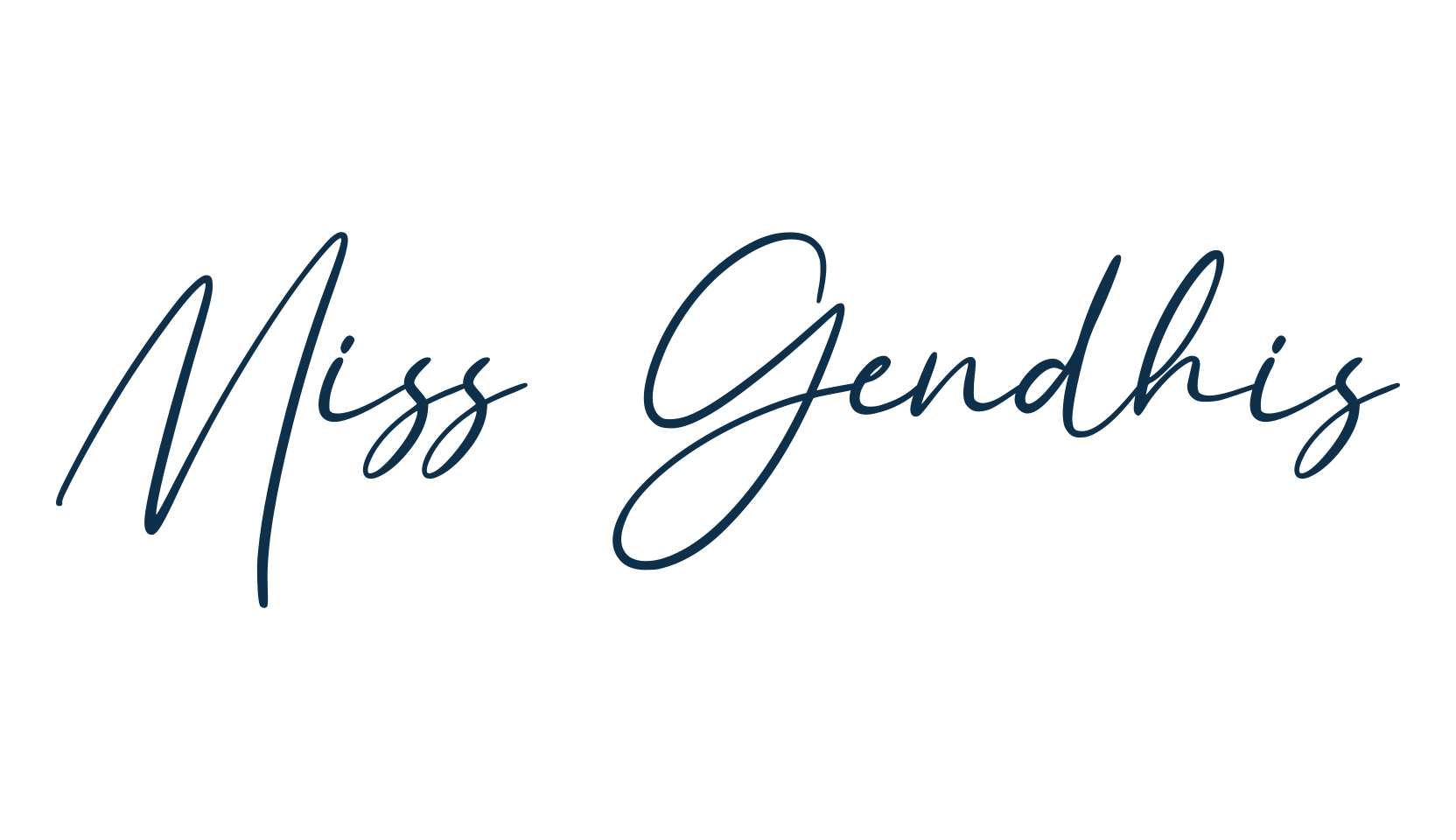Miss Gendhis, script handwritten fancy decorative calligraphy font preview