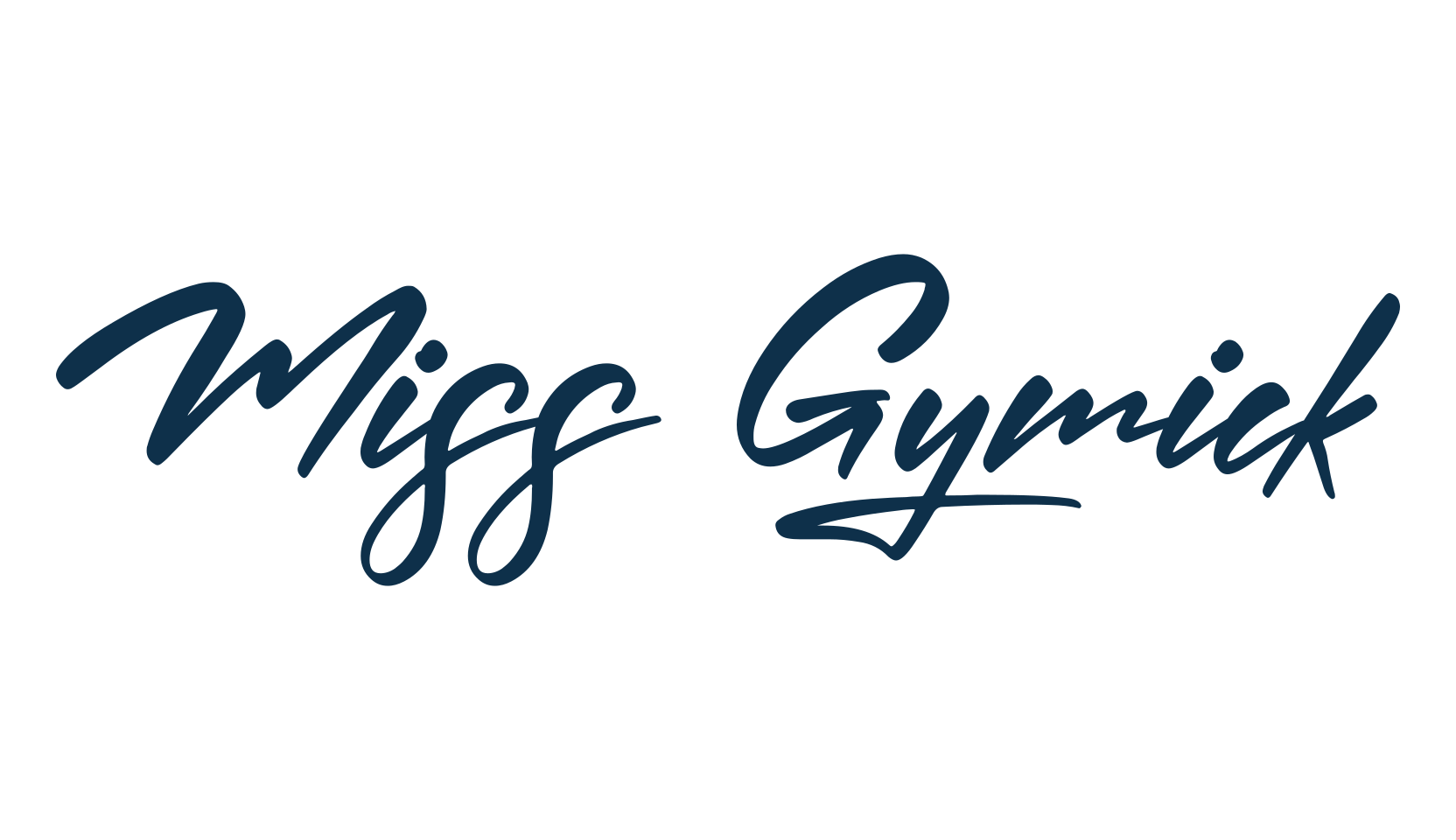 Miss Gymick, script handwritten fancy decorative calligraphy font preview