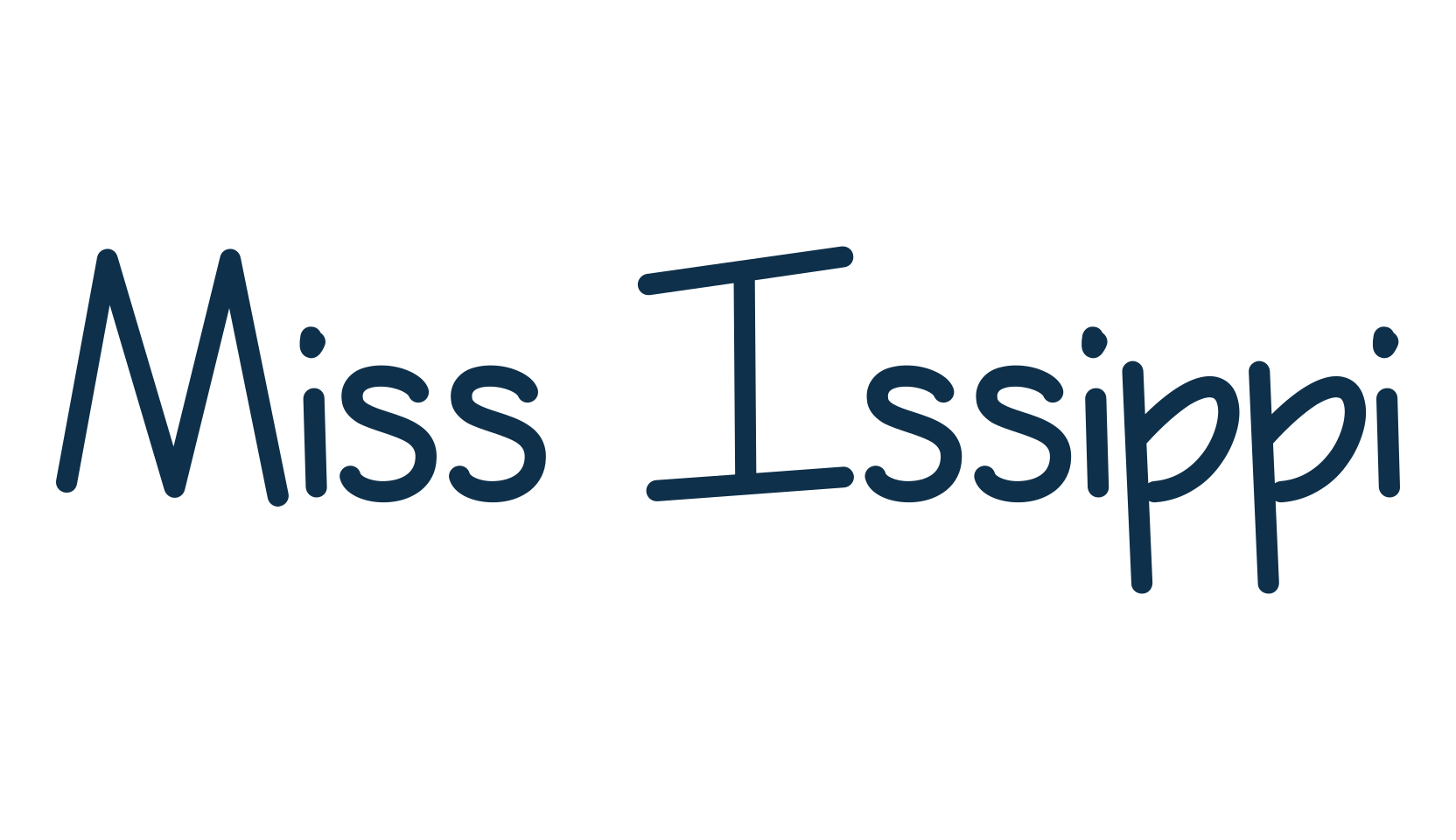 Miss Issippi, script handwritten fancy decorative calligraphy font preview