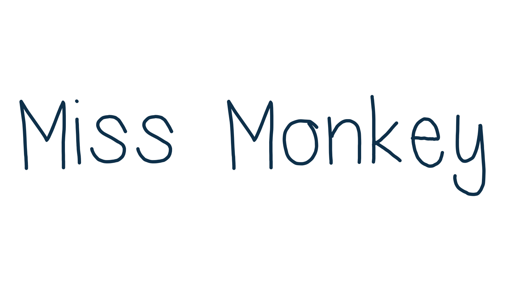 Miss Monkey, script handwritten fancy decorative calligraphy font preview