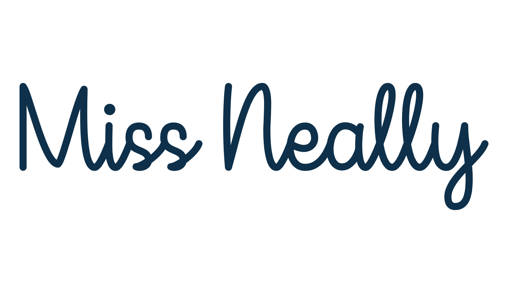 Miss Neally, script handwritten fancy decorative calligraphy font preview