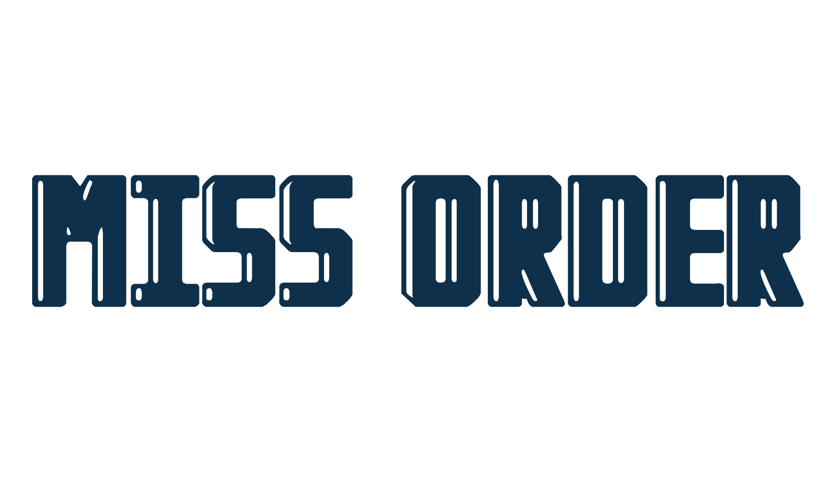Miss Order, retro font preview