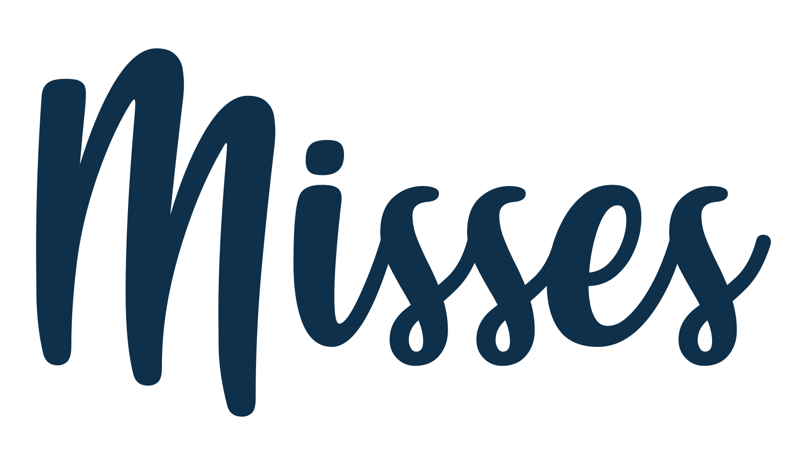Misses, script handwritten fancy decorative calligraphy font preview