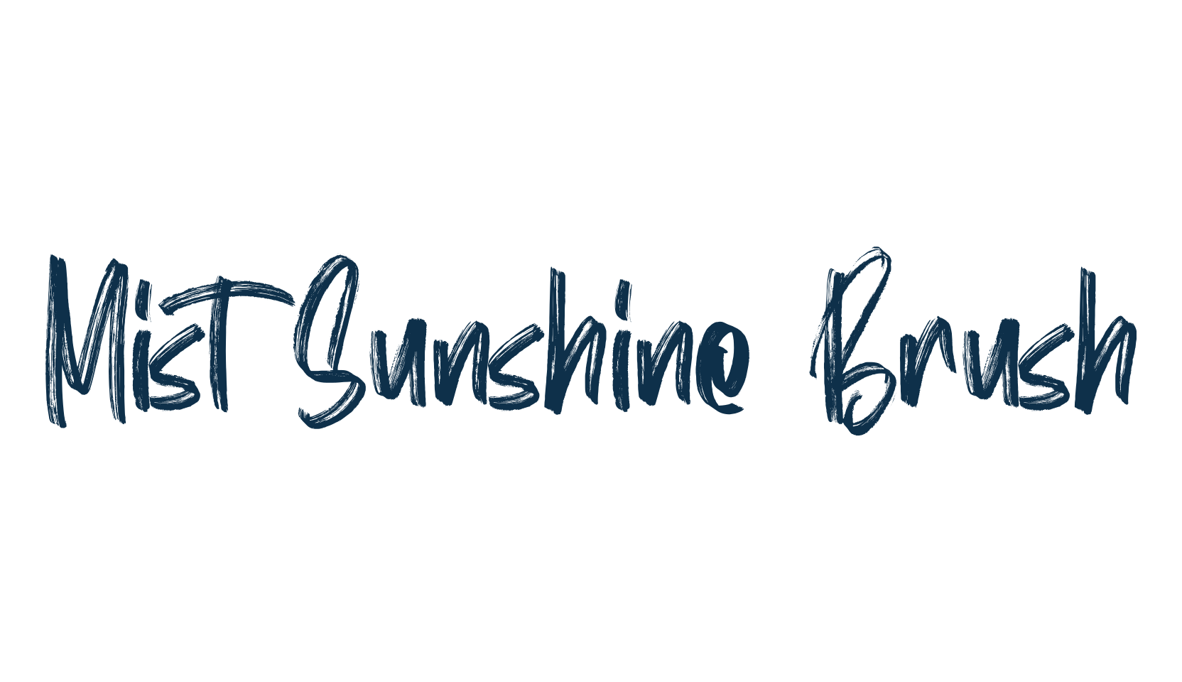Mist Sunshine Brush, brush font preview