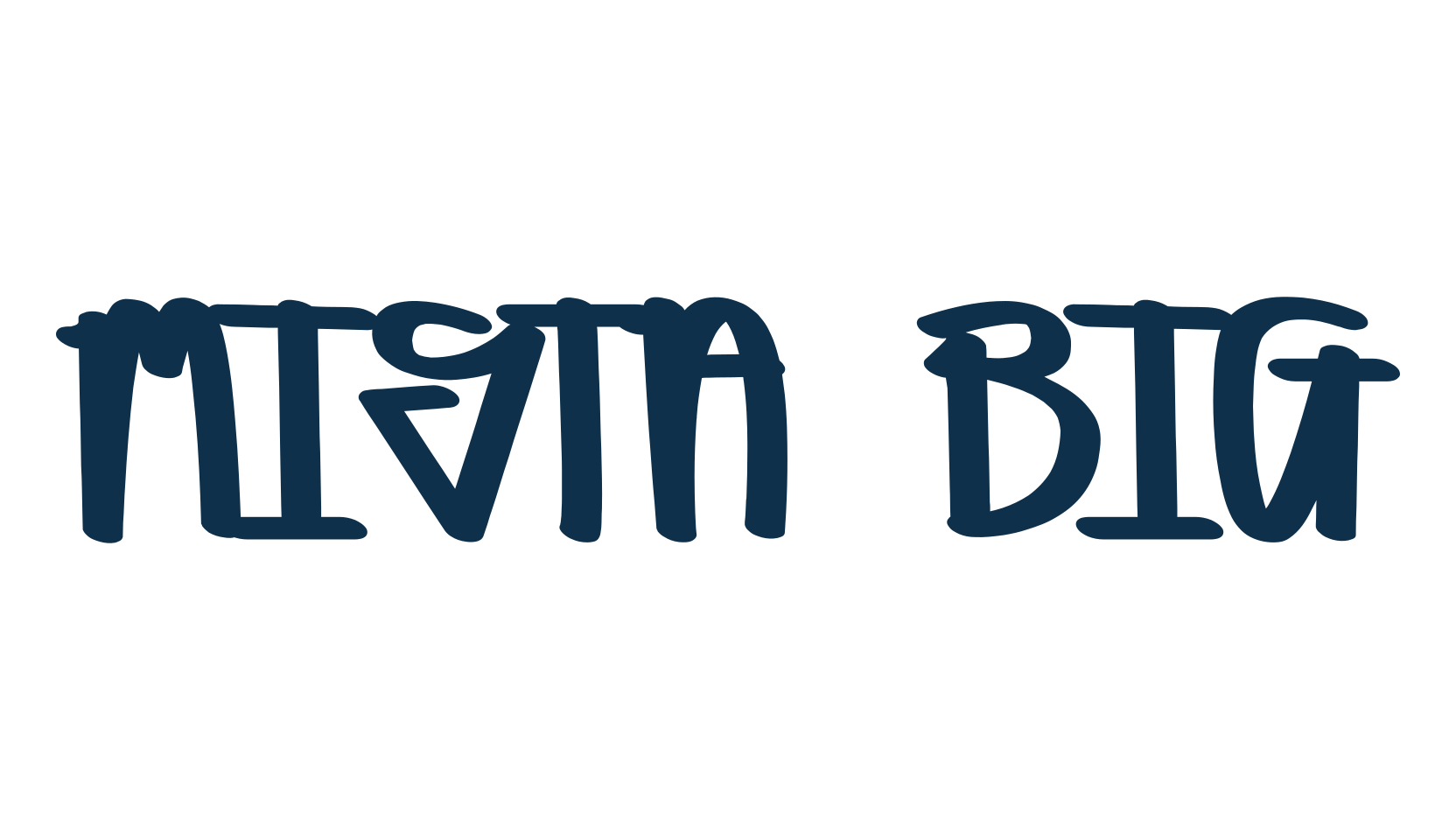 Mista Big, script graffiti fancy decorative calligraphy font preview