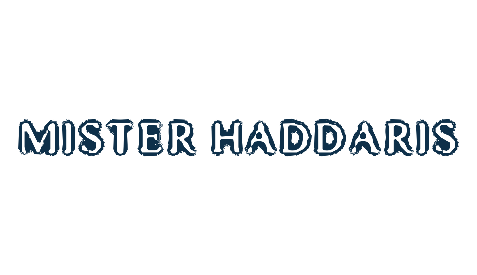 Mister Haddaris, fancy destroy decorative font preview
