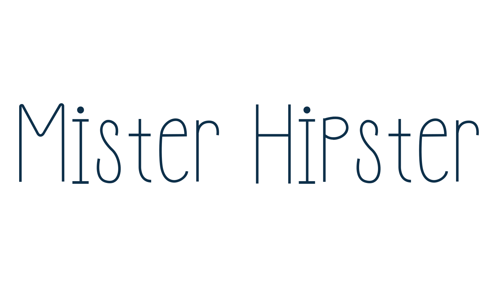 Mister Hipster, fancy decorative font preview