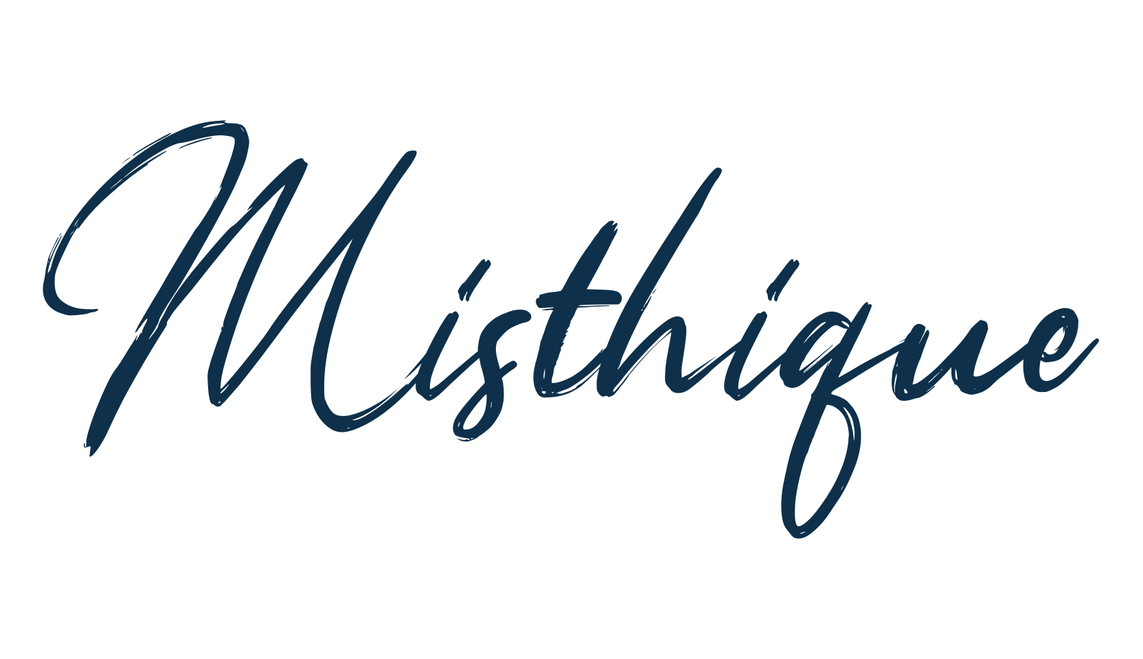 Misthique, script brush fancy decorative calligraphy font preview