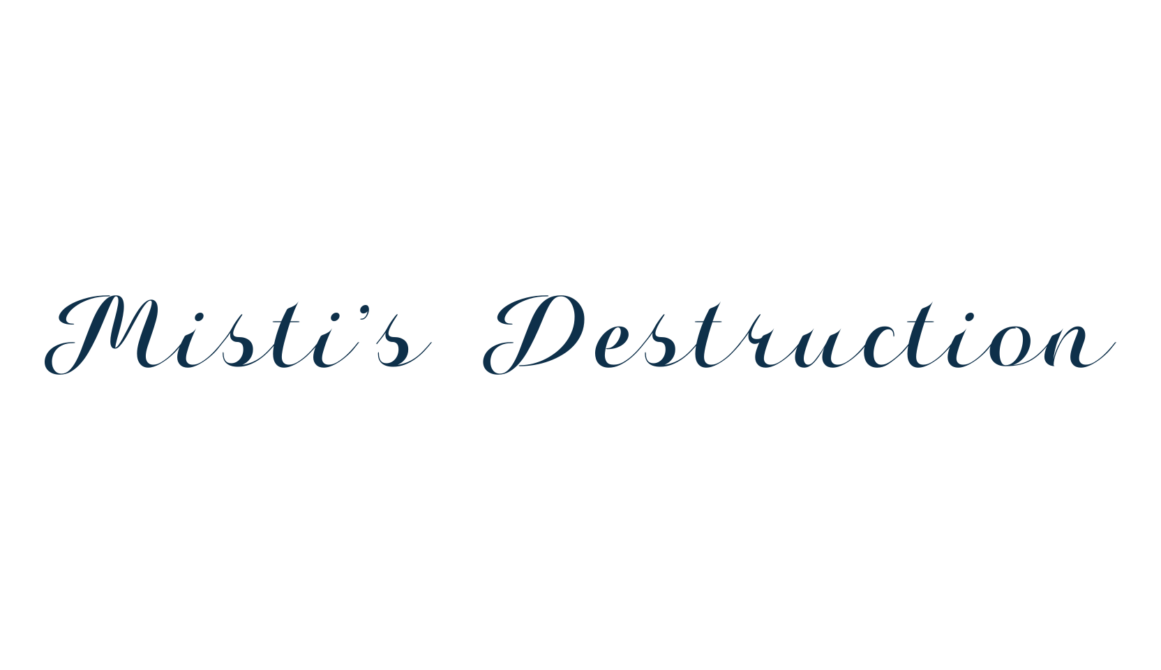 Misti's Destruction, script calligraphy fancy decorative font preview