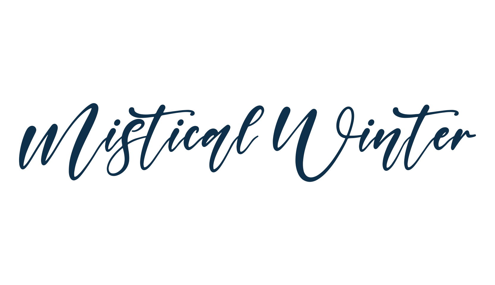Mistical Winter, script handwritten fancy decorative calligraphy font preview