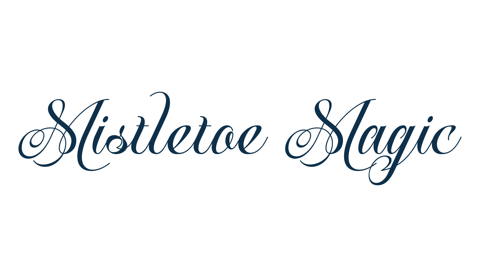 Mistletoe Magic, fancy decorative font preview