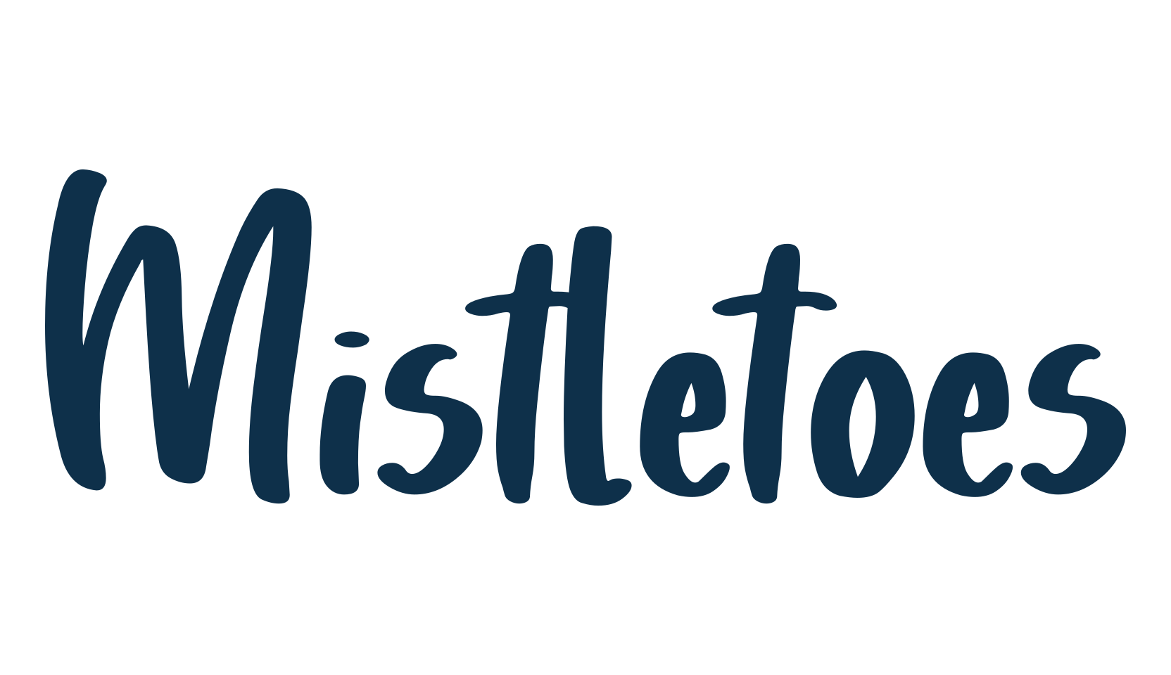 Mistletoes, script handwritten fancy decorative calligraphy font preview