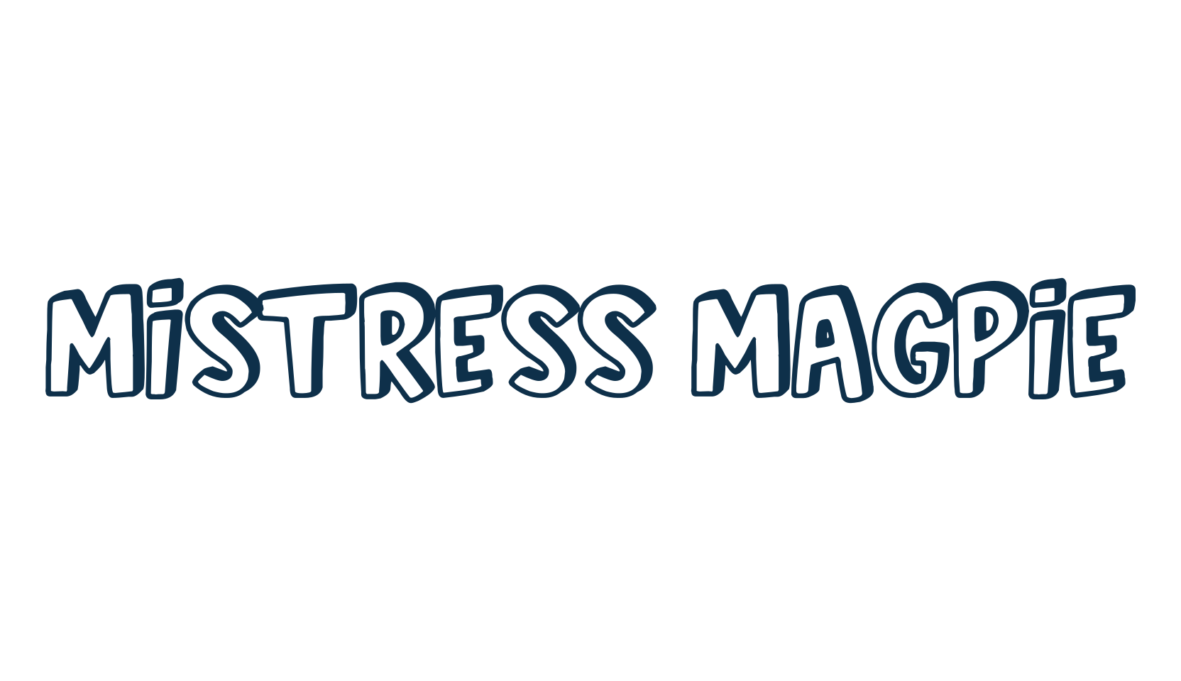 Mistress Magpie, fancy cartoon decorative font preview