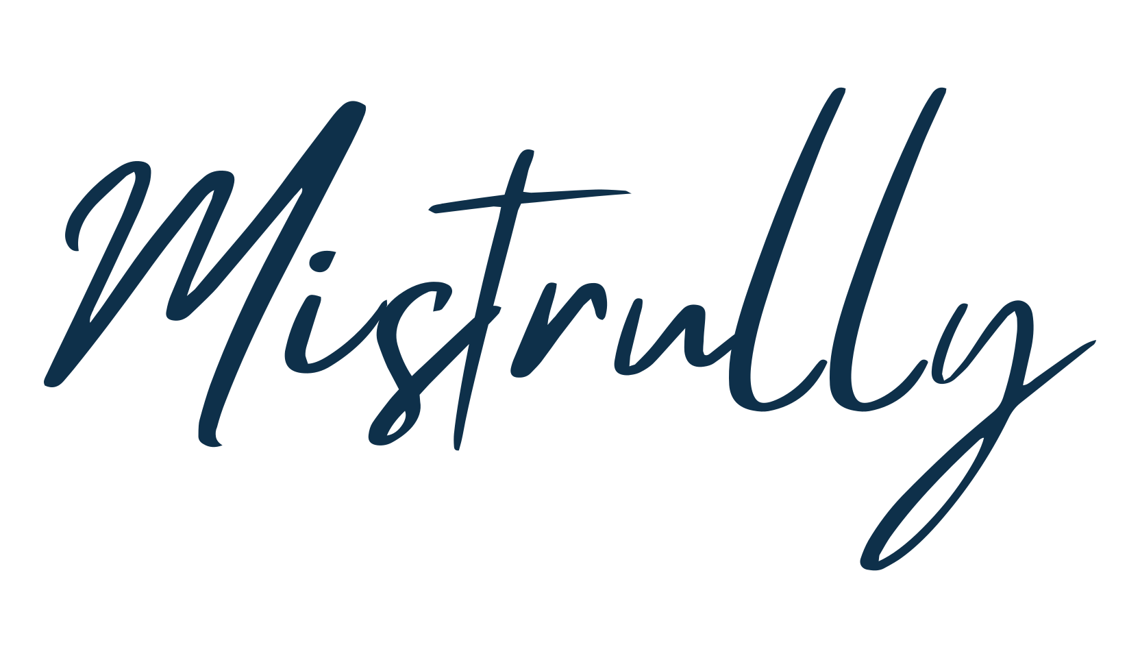 Mistrully, handwriting font preview