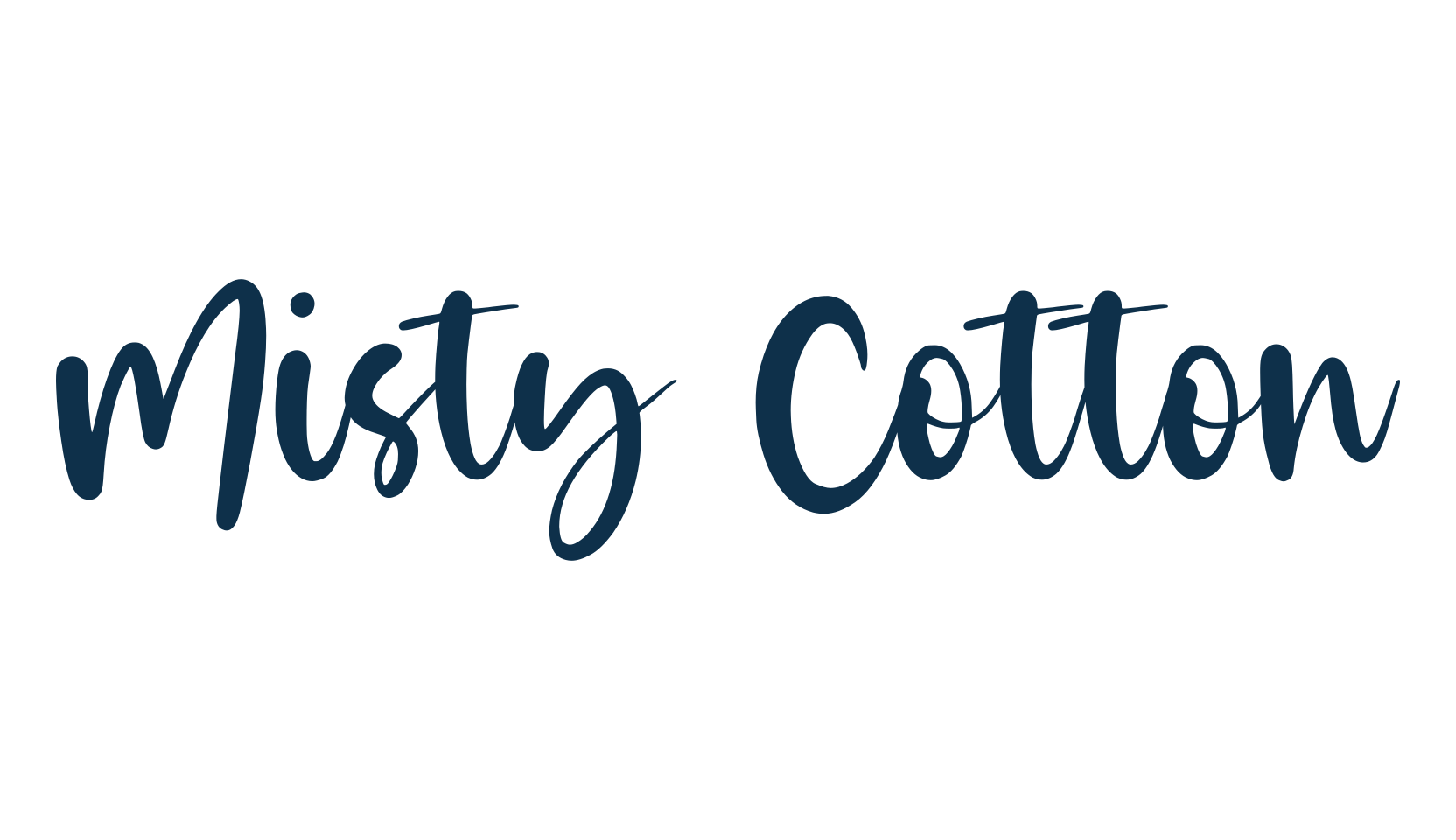 Misty Cotton, handwriting font preview