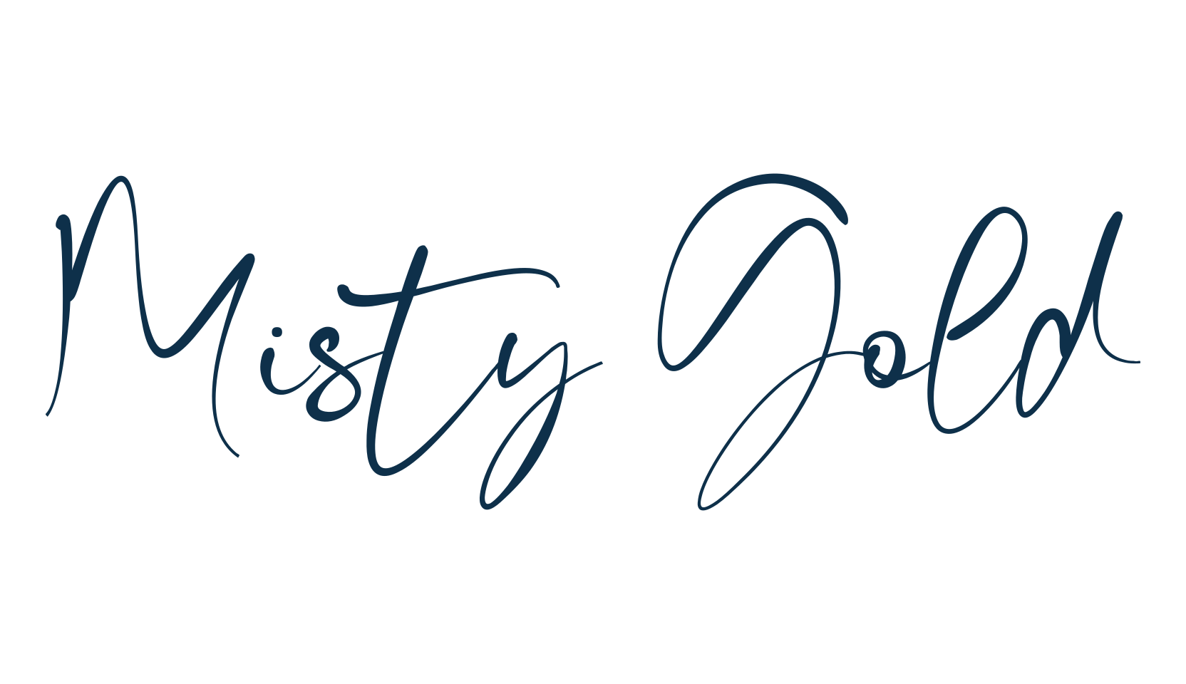Misty Gold, handwriting font preview