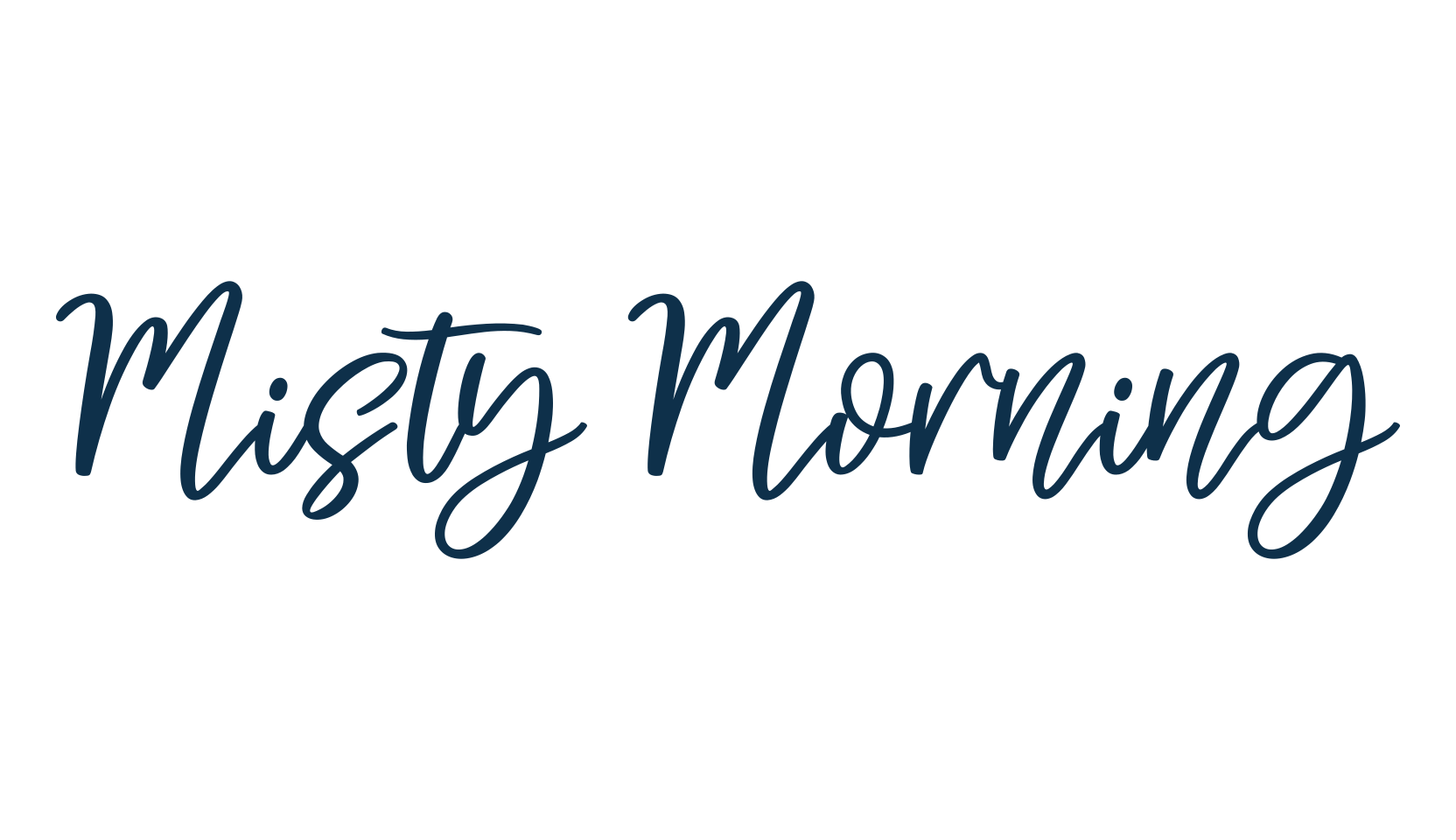 Misty Morning (misty-morning-2), calligraphy font preview